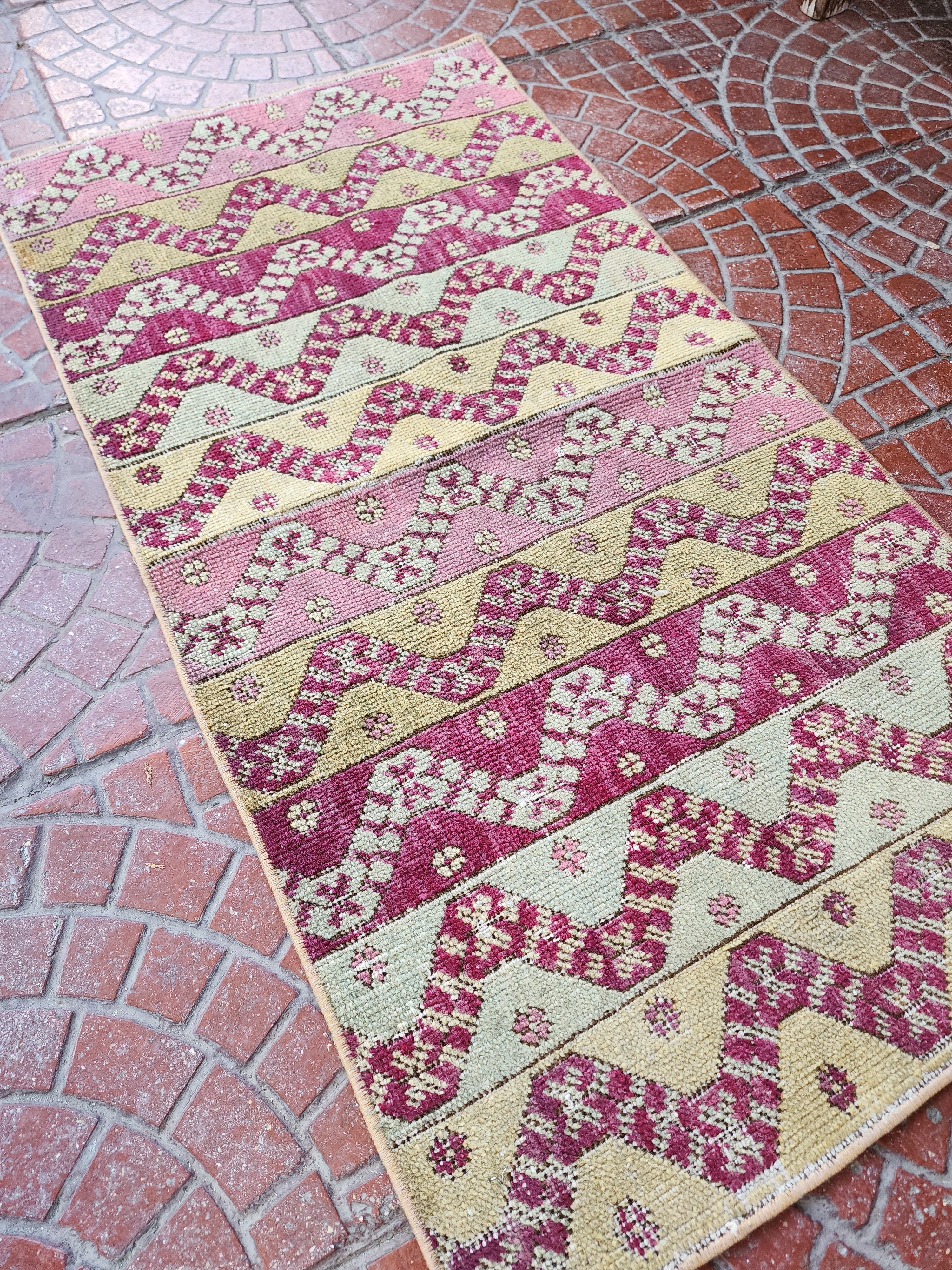 antique Anatolian Small Rug — back view