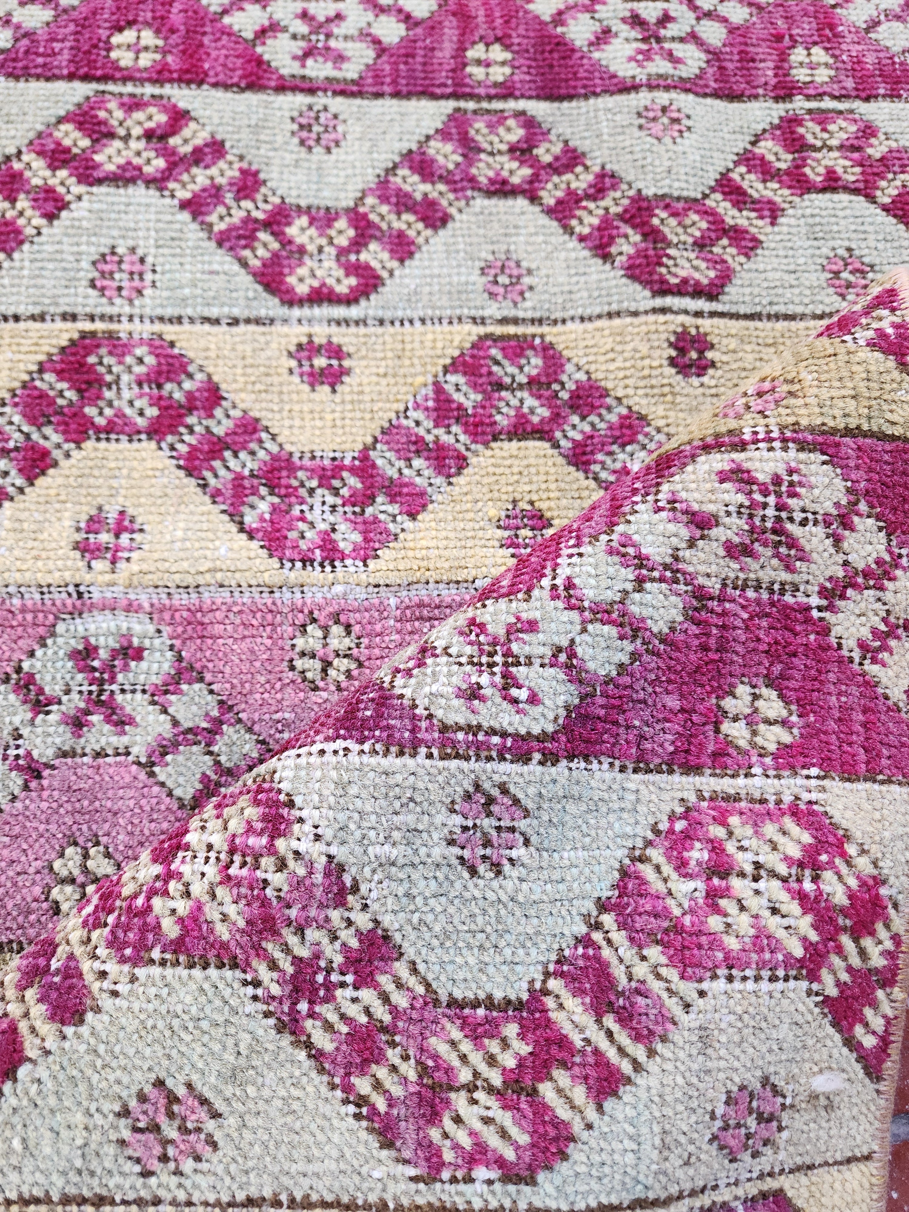 antique Anatolian Small Rug — edge weave