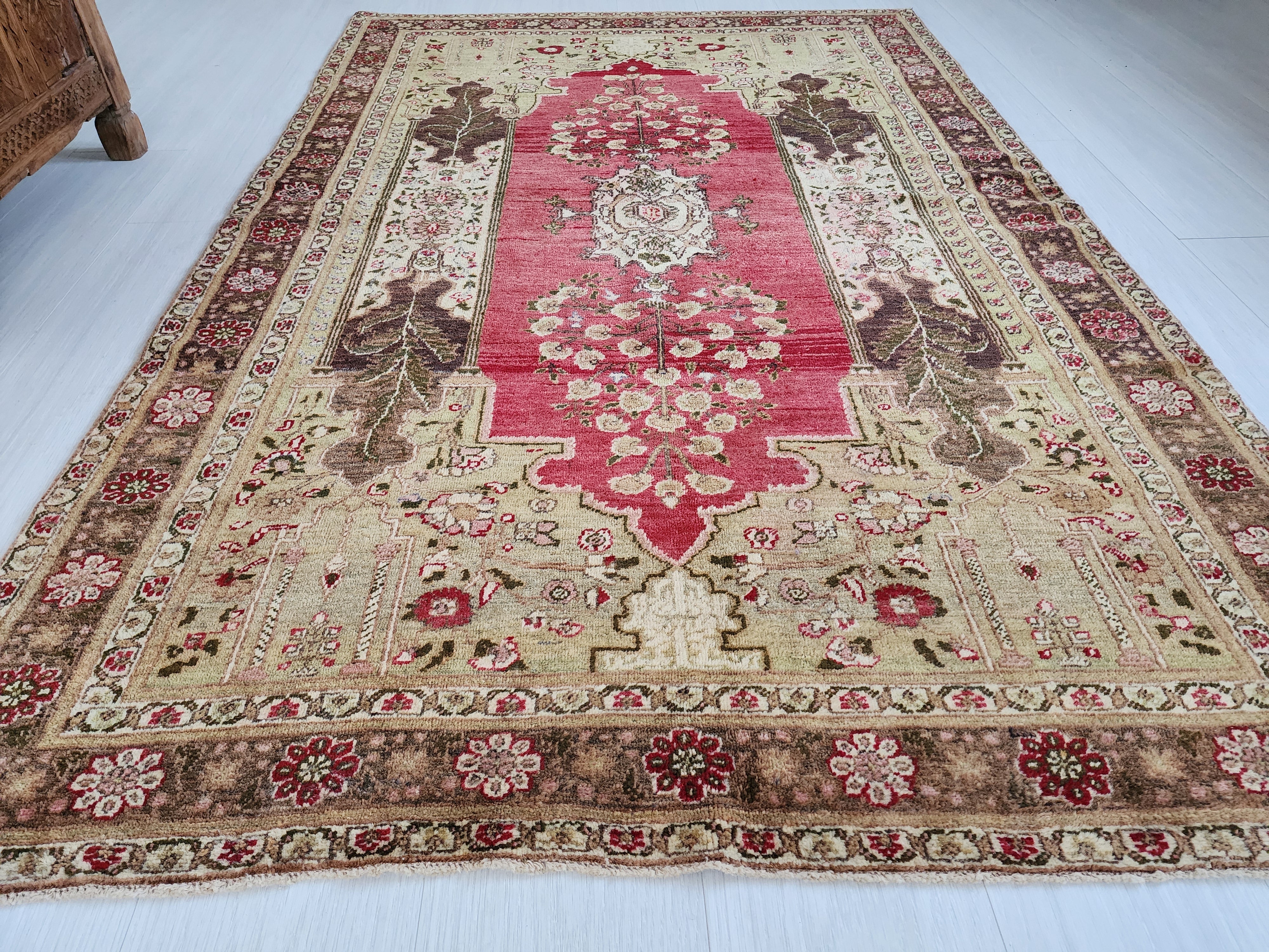 antique Turkish Area Rug — in setting