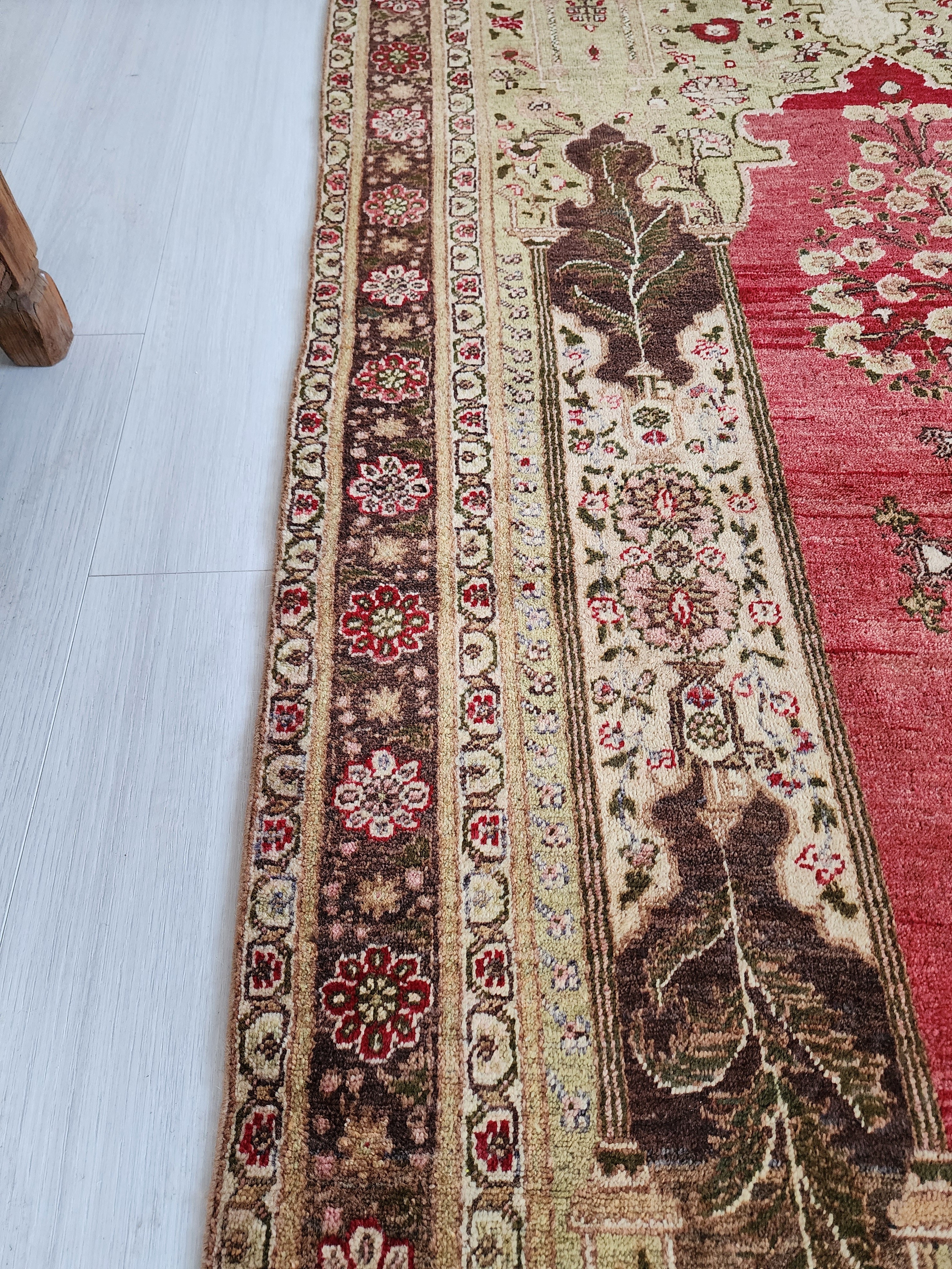 antique Turkish Area Rug — corner detail