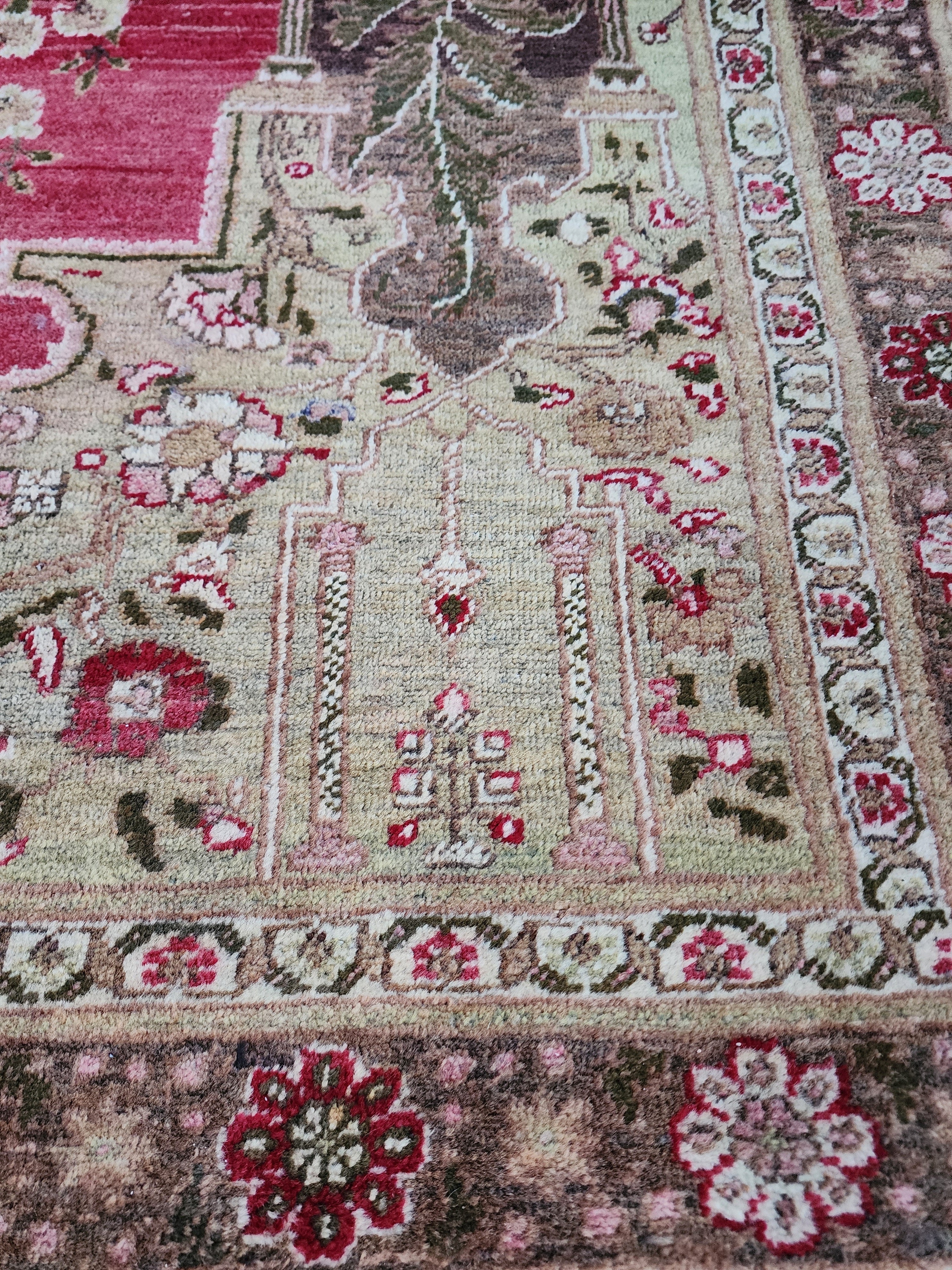 antique Turkish Area Rug — edge weave