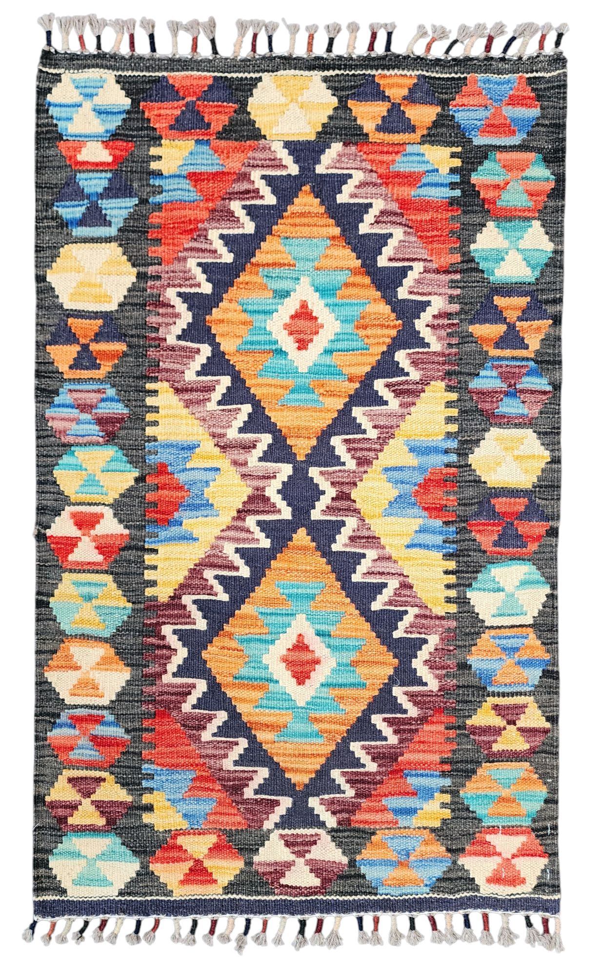 Tashmishu — Vintage Afghan Wool Small Rug