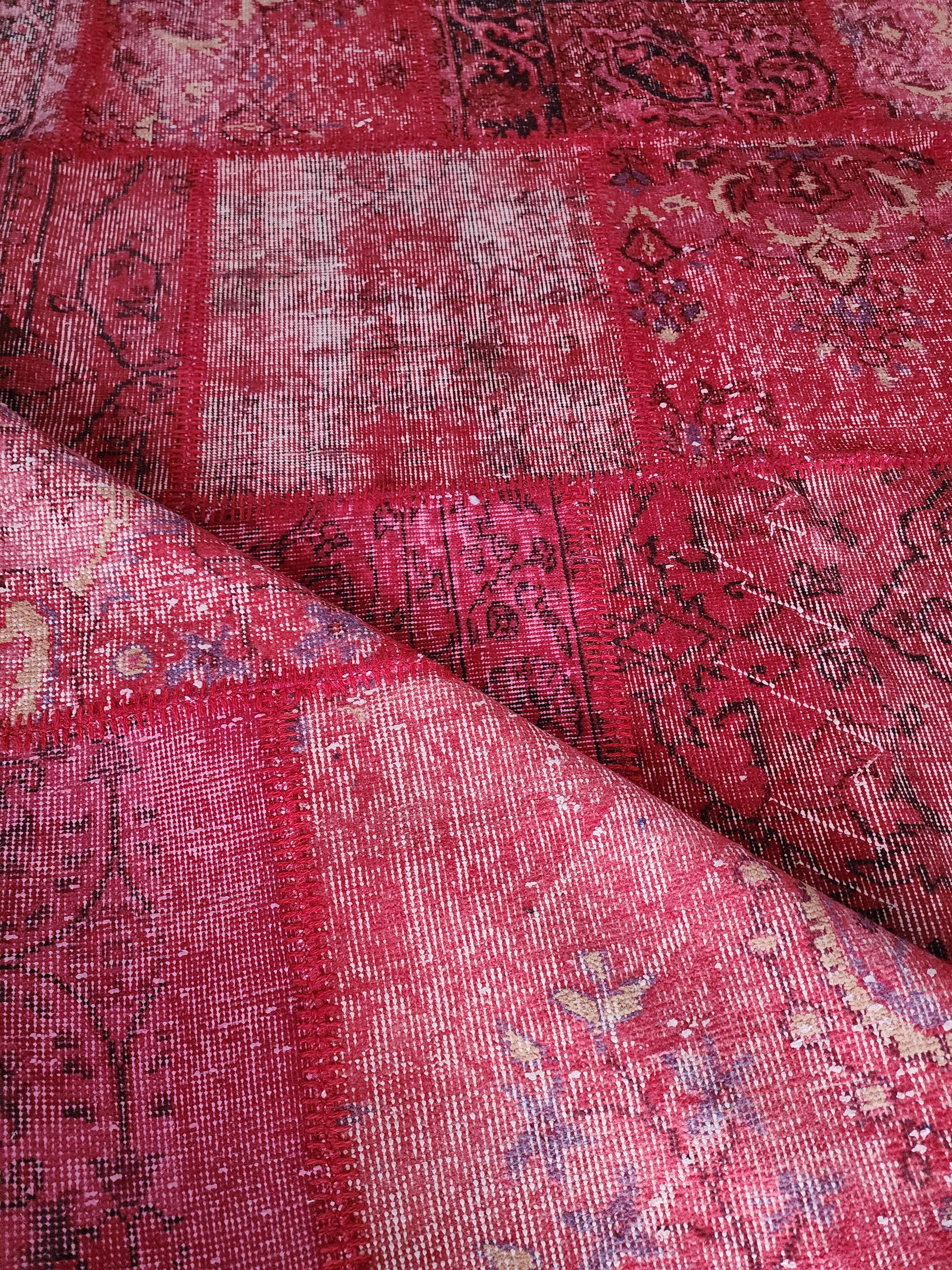 vintage Persian Wool Area Rug — back view