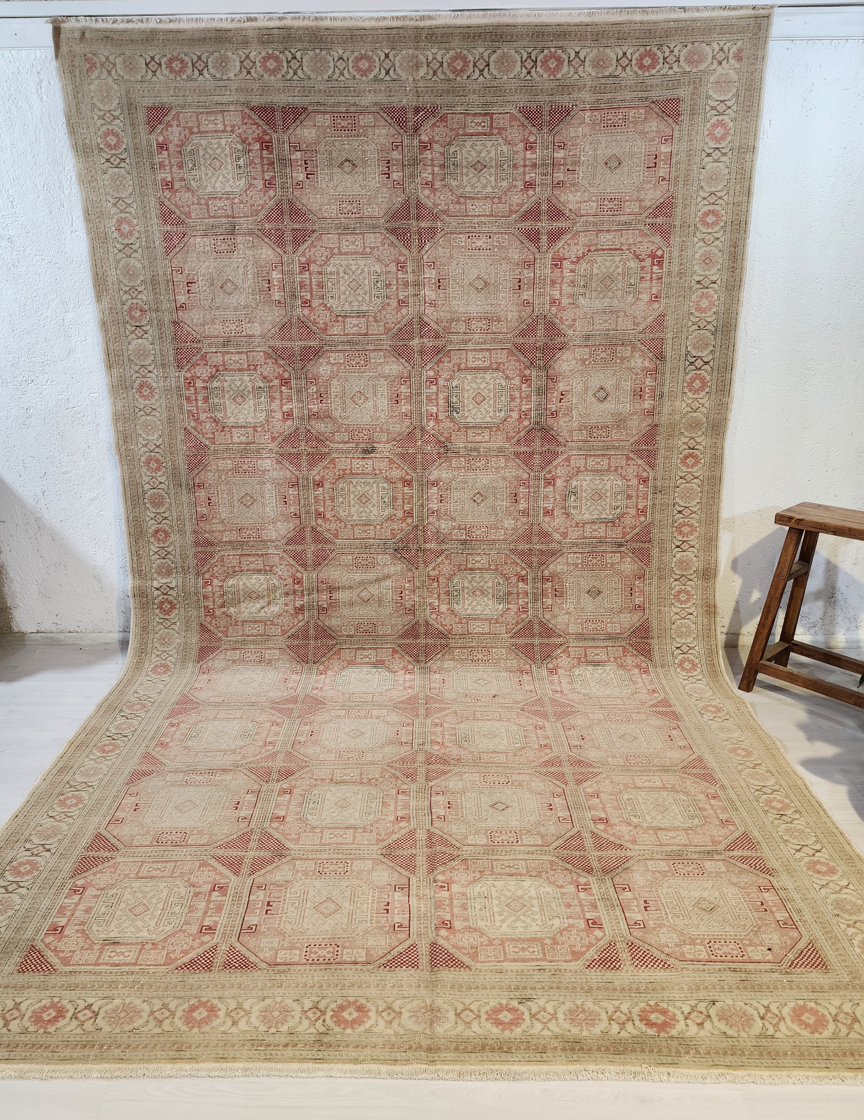Smaragda — Vintage Oushak Wool Large Area Rug