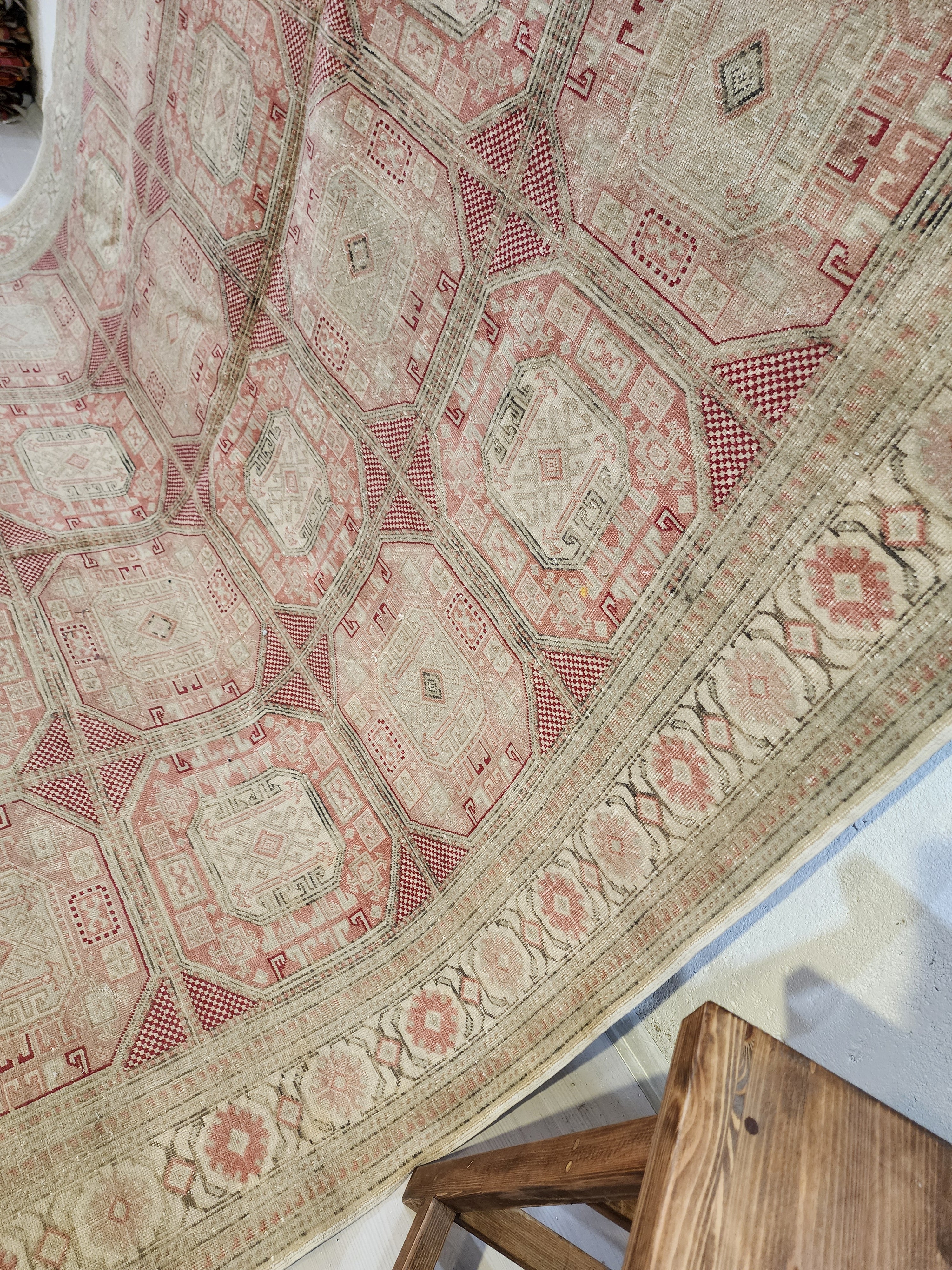 Smaragda — Vintage Oushak Wool Large Area Rug
