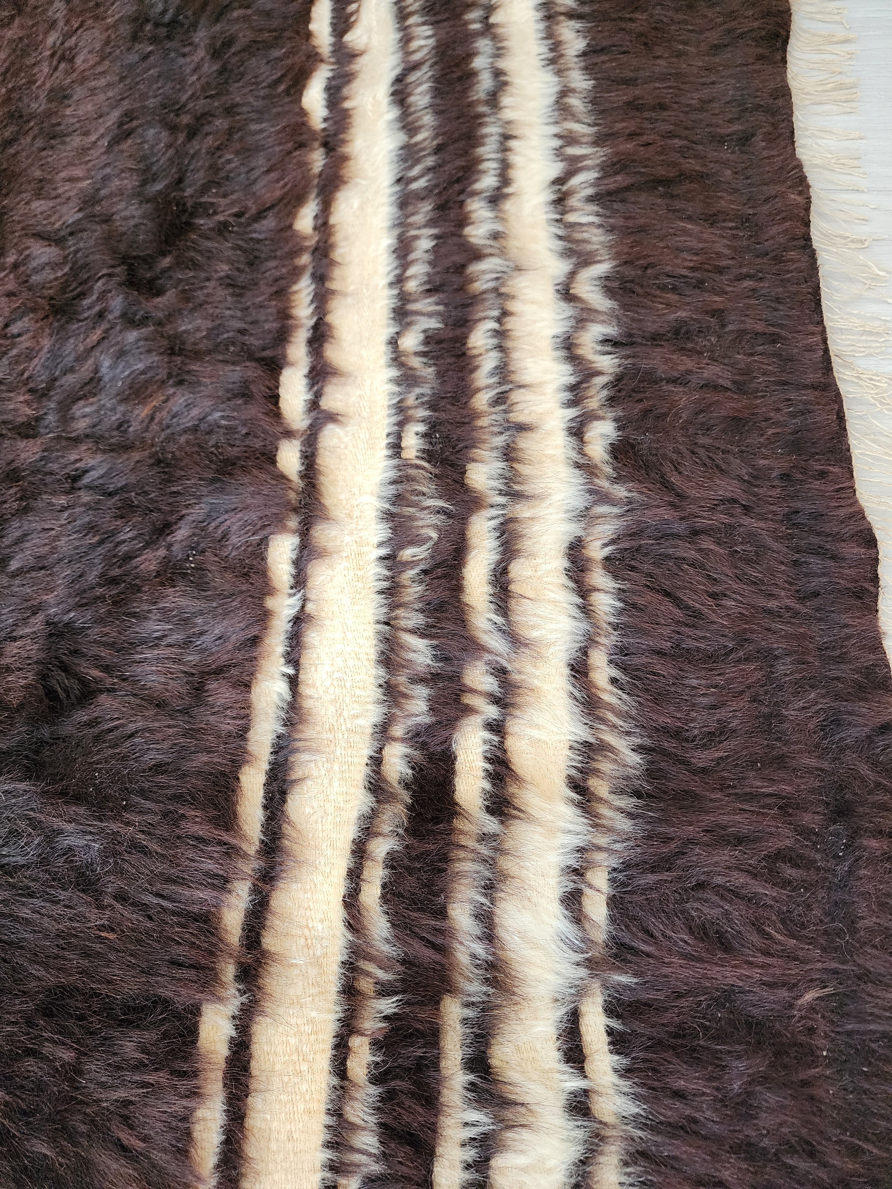vintage Anatolian Wool Area Rug — back view