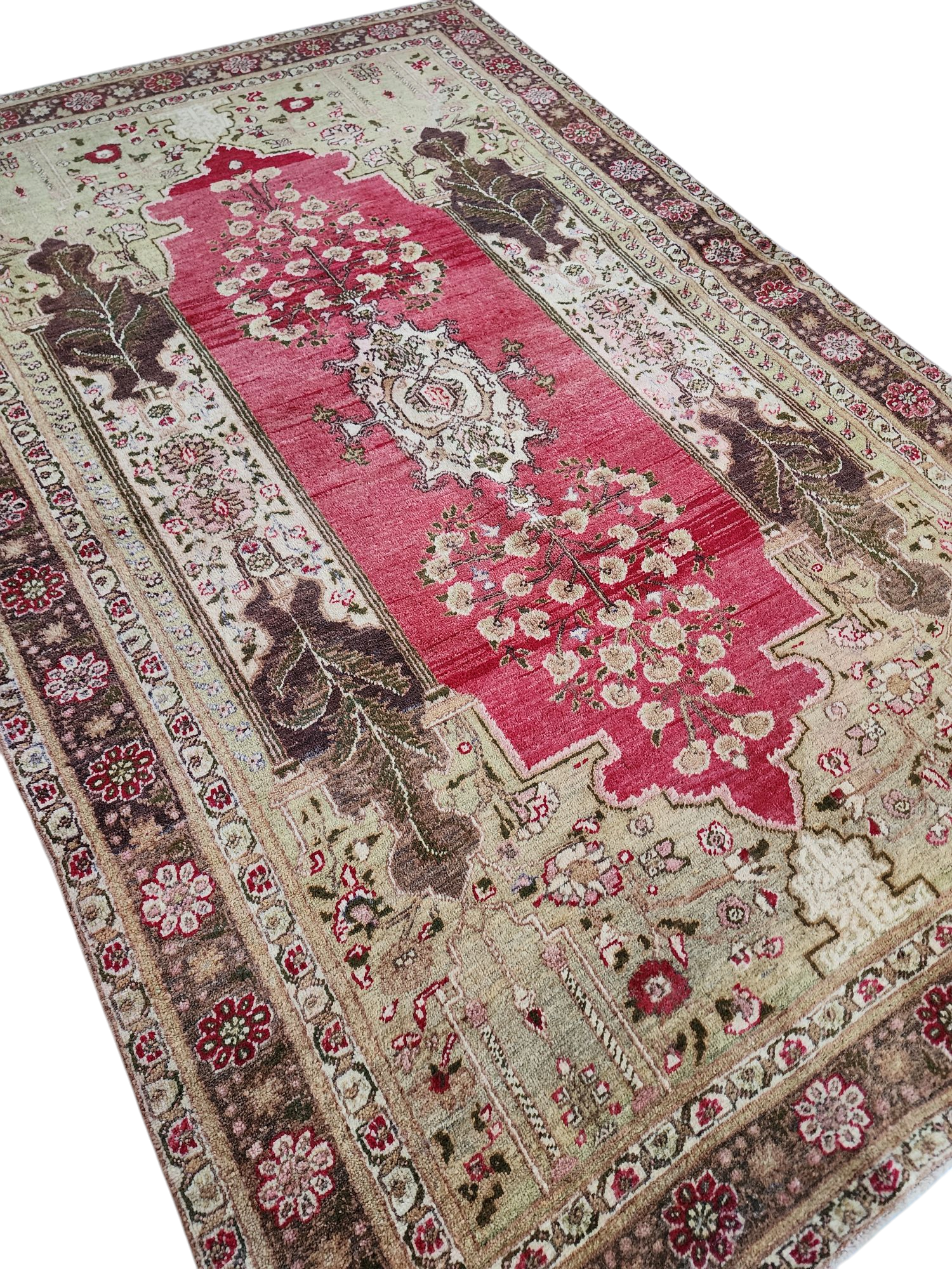 antique Turkish Area Rug — back view