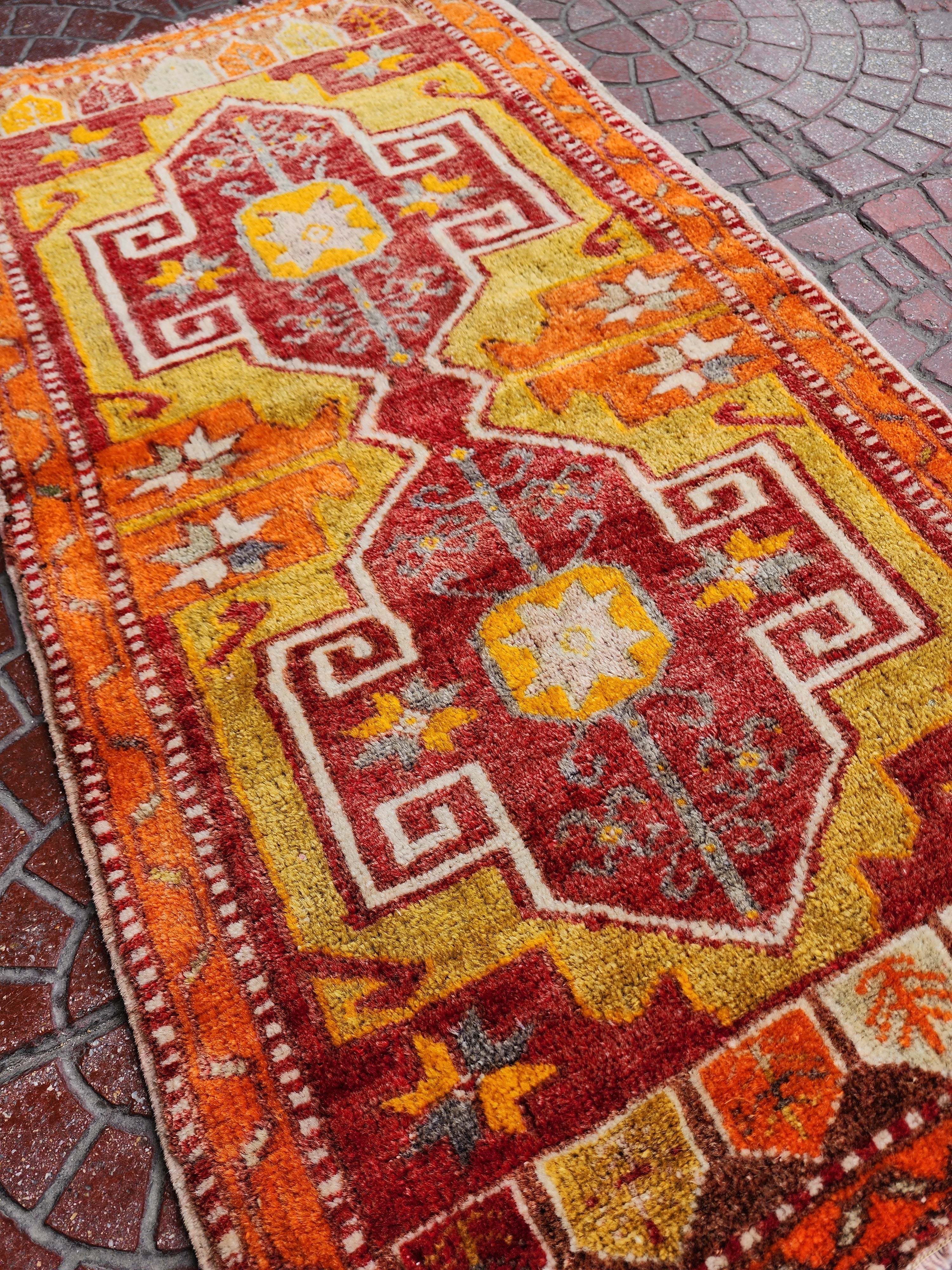 vintage Konya Small Rug — back view