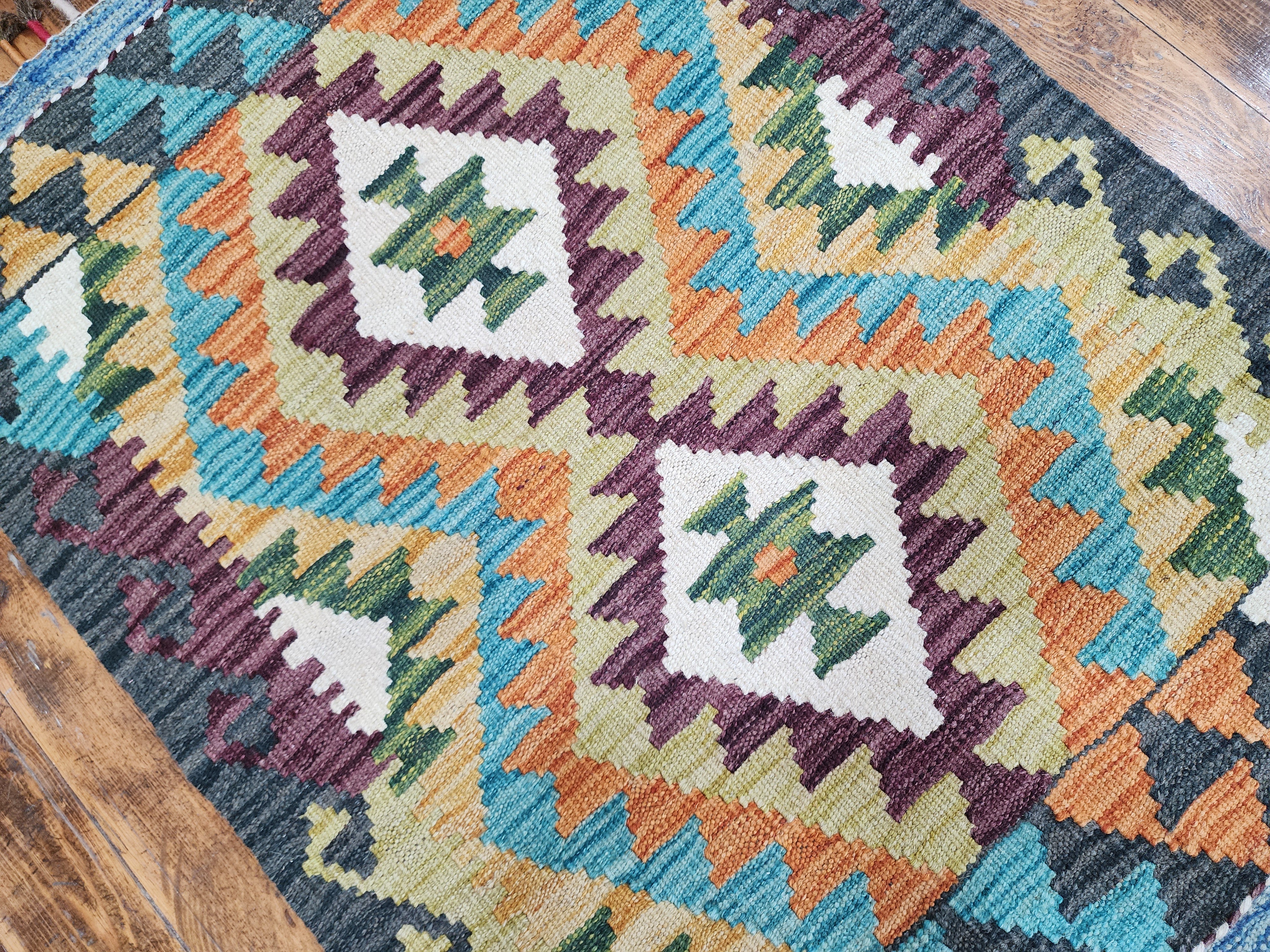 vintage Anatolian Wool Small Rug — detail texture