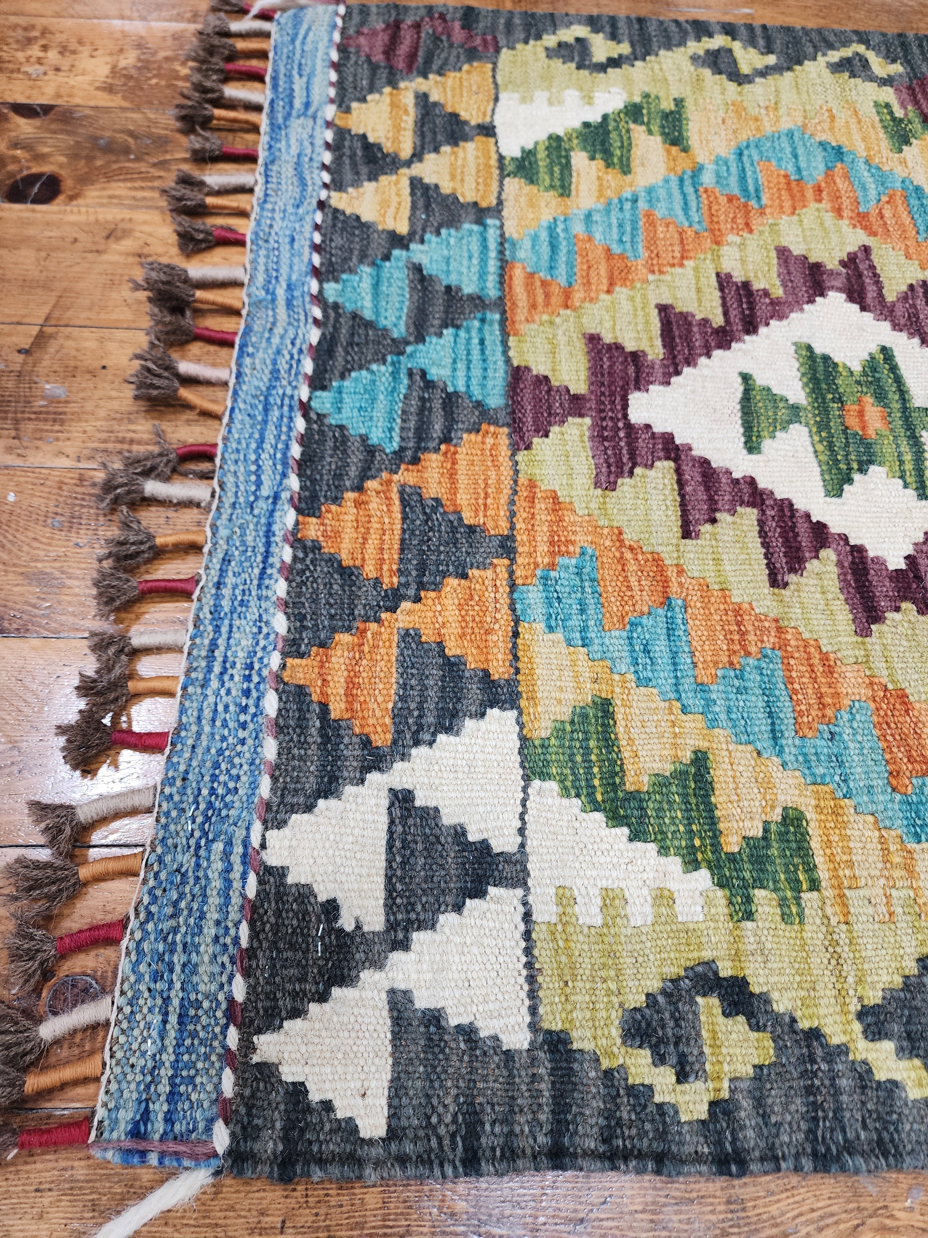 vintage Anatolian Wool Small Rug — in setting