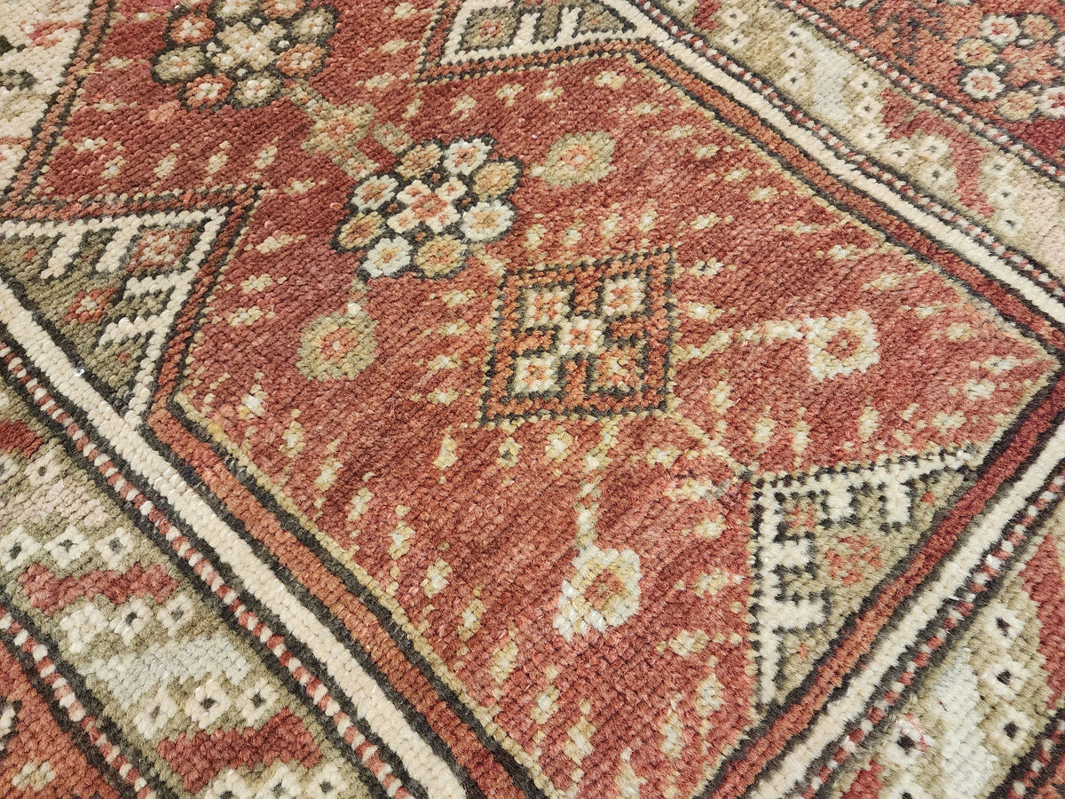 Antique Karaova prayer rug in red, brown and beige, 4'2" x 5'2", photo 9