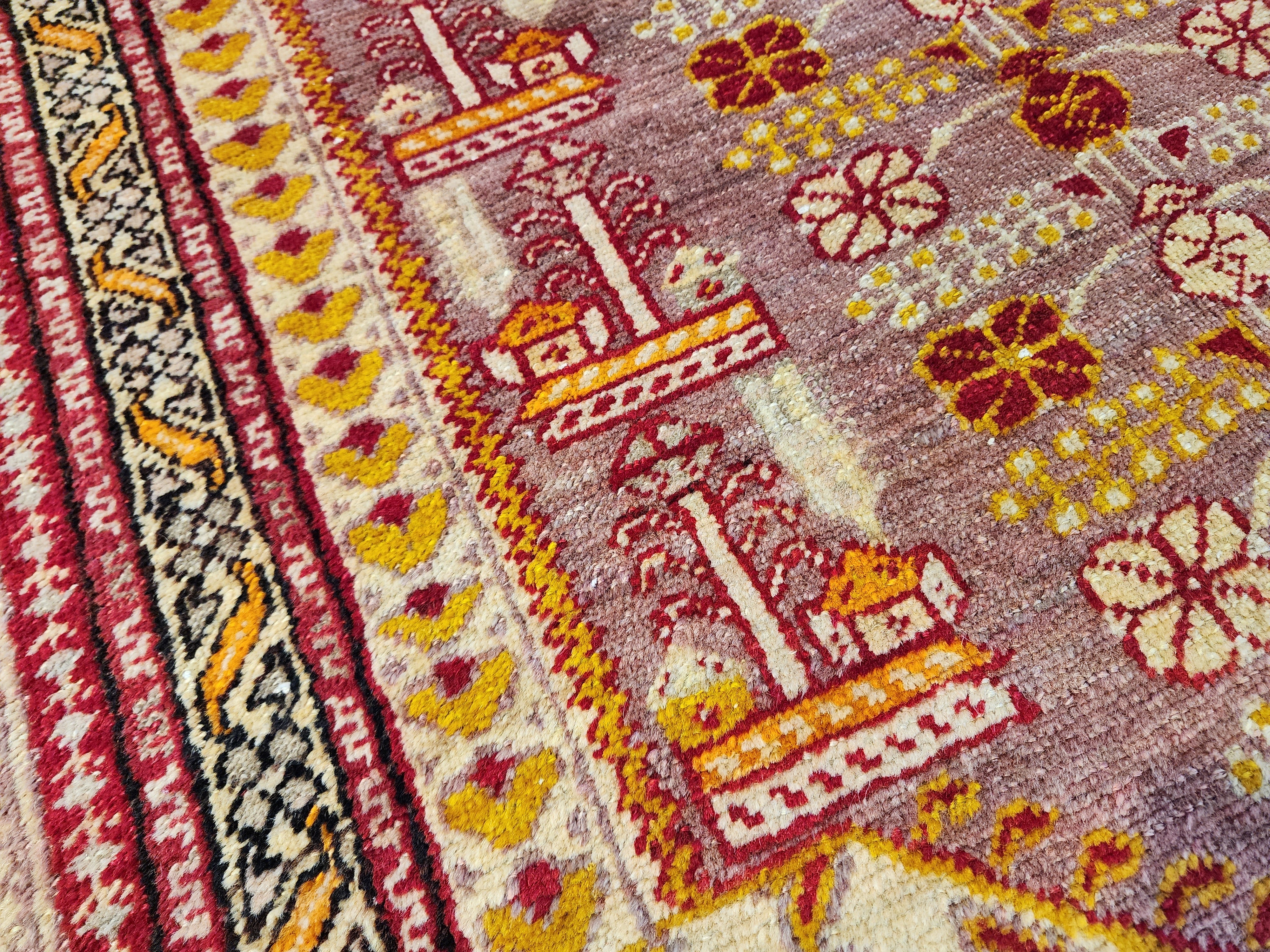Kynna — Antique Kula Rug, Soft Color Turkish Rug, 4'3''x2'7''
