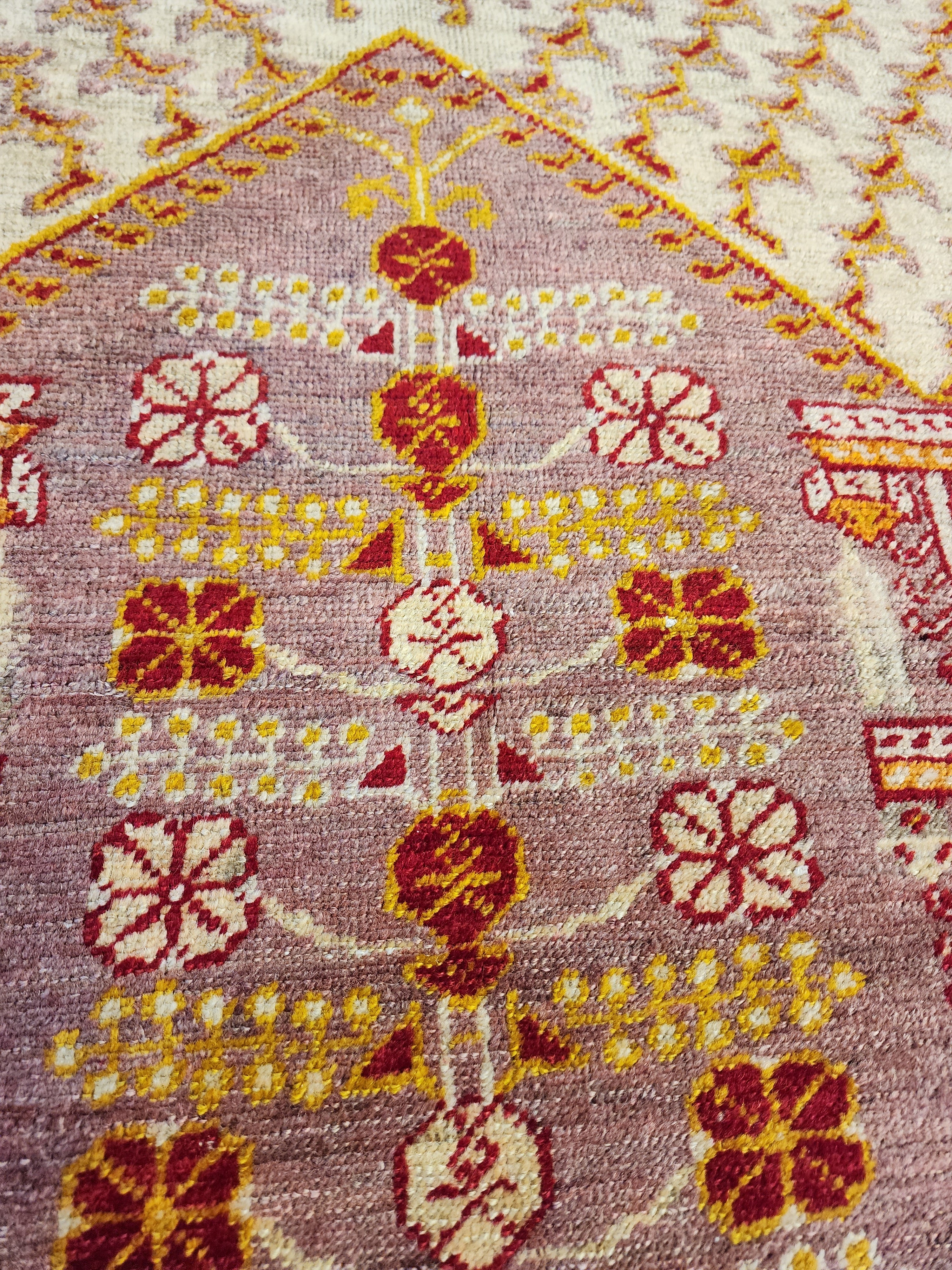 Kynna — Antique Kula Rug, Soft Color Turkish Rug, 4'3''x2'7''