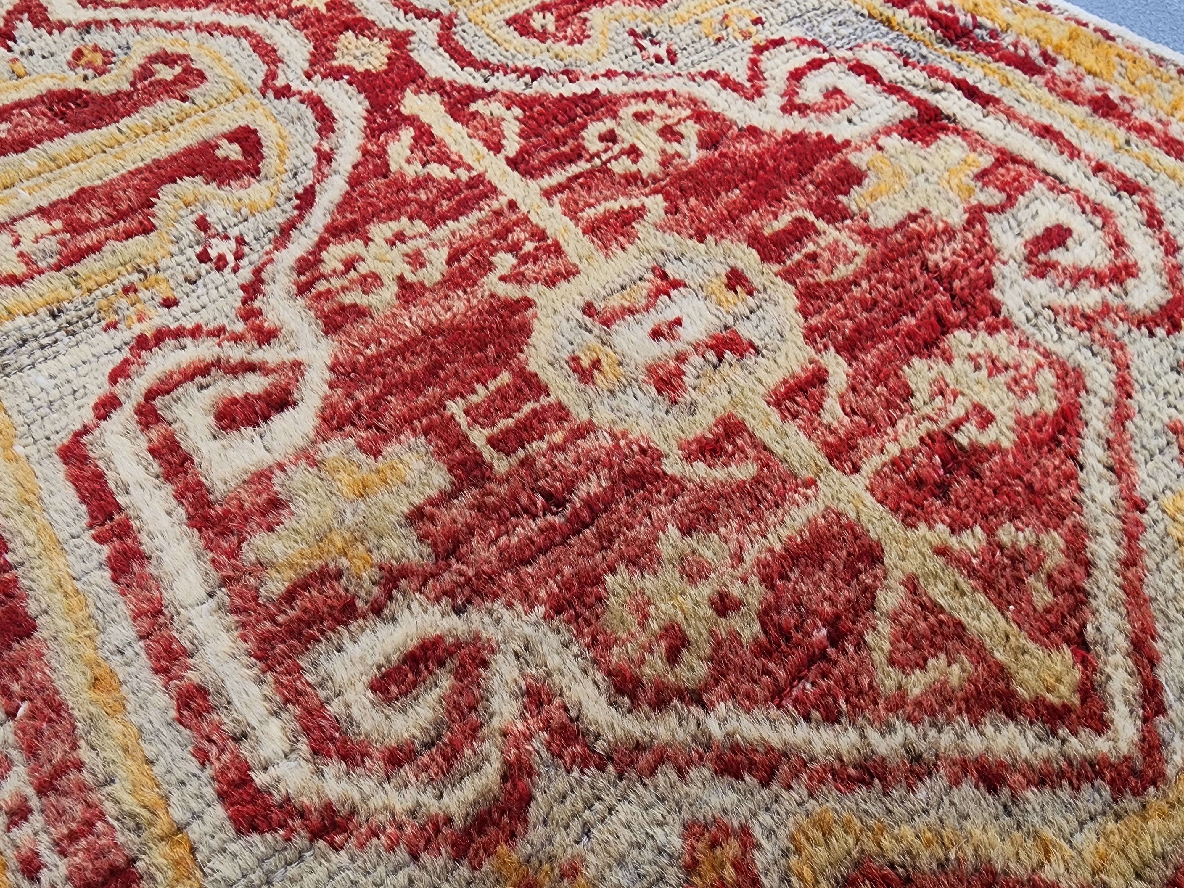 antique Anatolian Nuzumlu Turkish Rug: Distressed Wool Bohemian Rug (1'7''x2'10'') — styled view