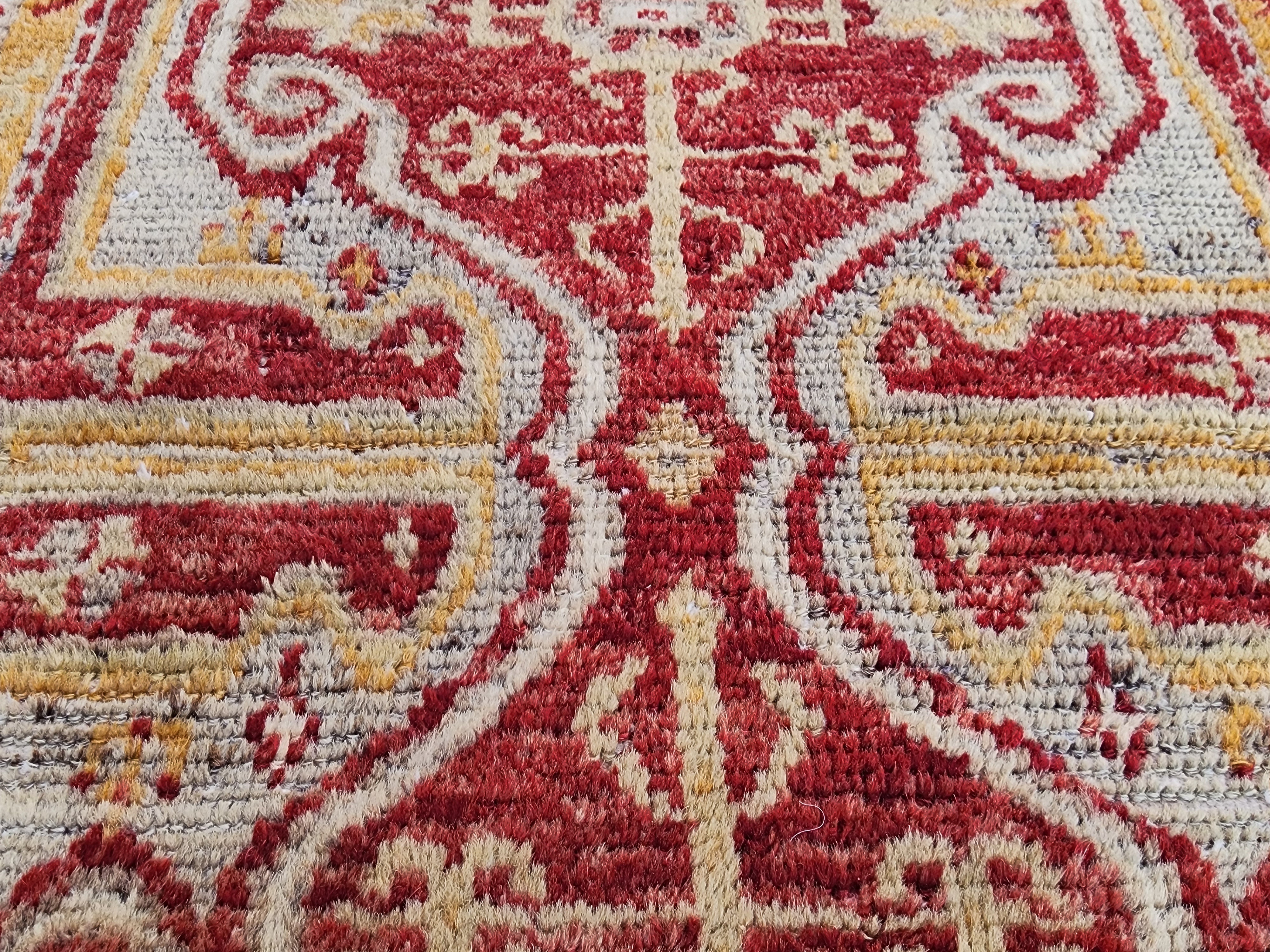 antique Anatolian Nuzumlu Turkish Rug: Distressed Wool Bohemian Rug (1'7''x2'10'') — styled view