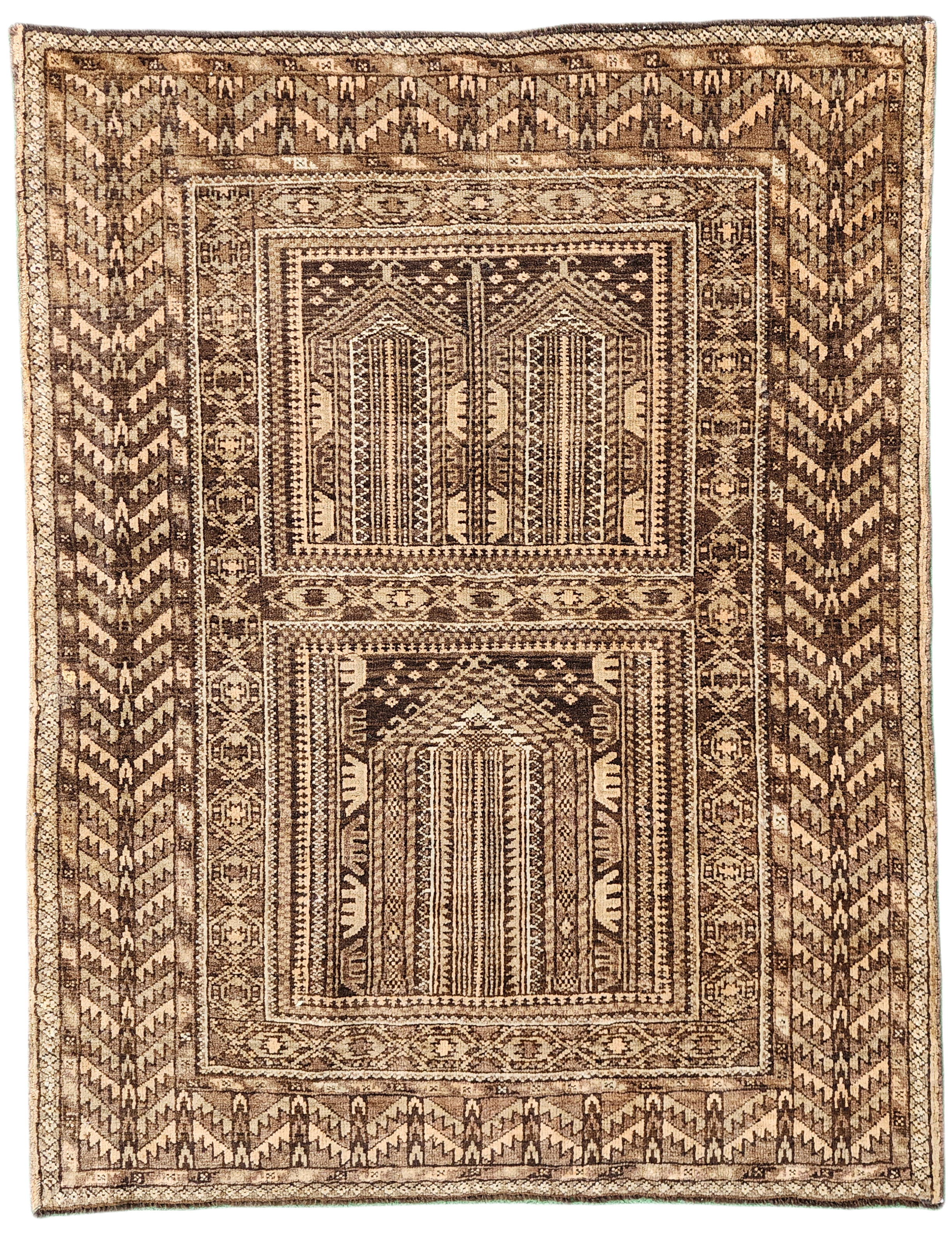 Joli tapis ancien turkmène baloutche 2'11''x3'8''
