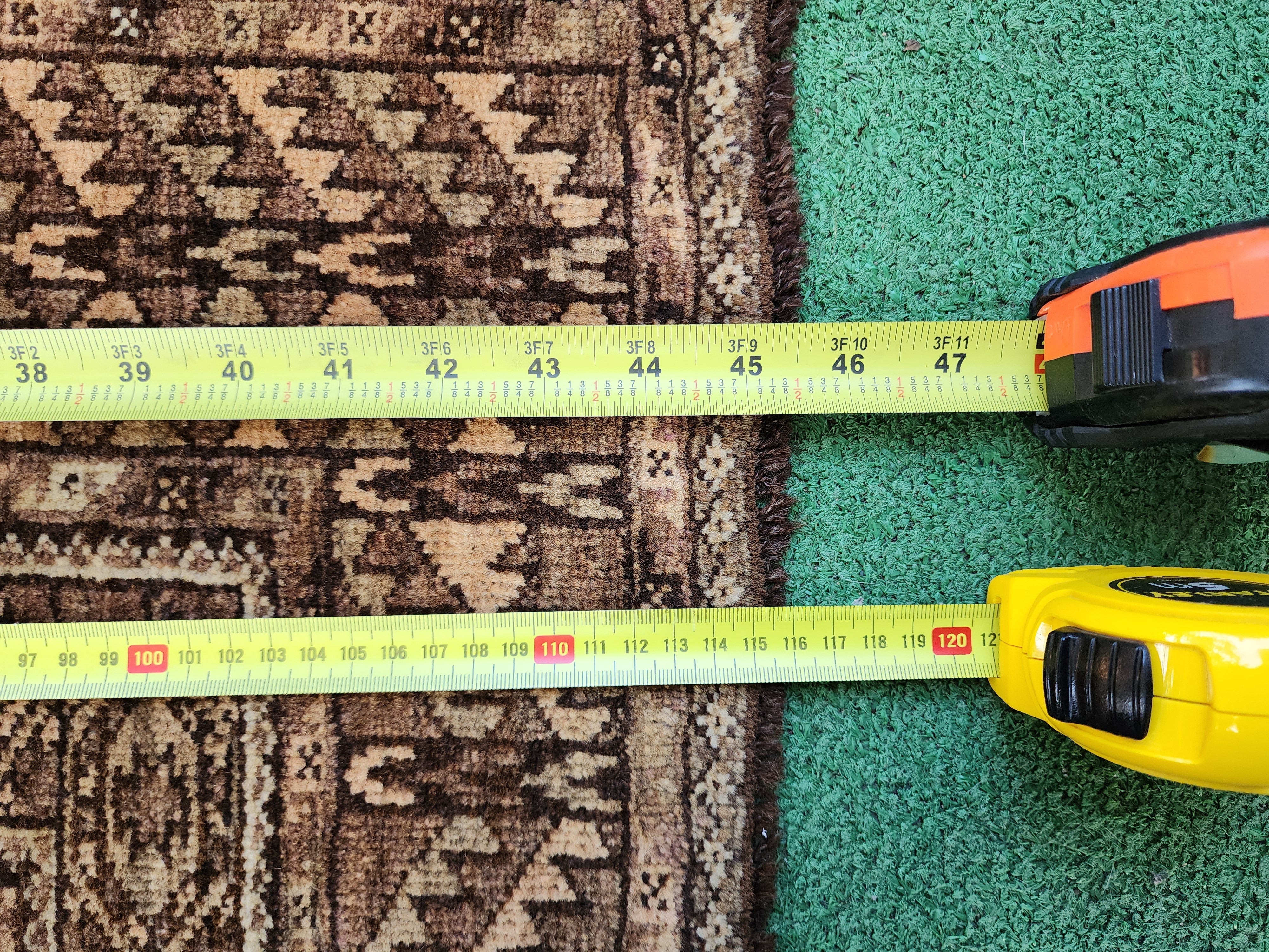 antique Tribal Wool Small Rug — styled view