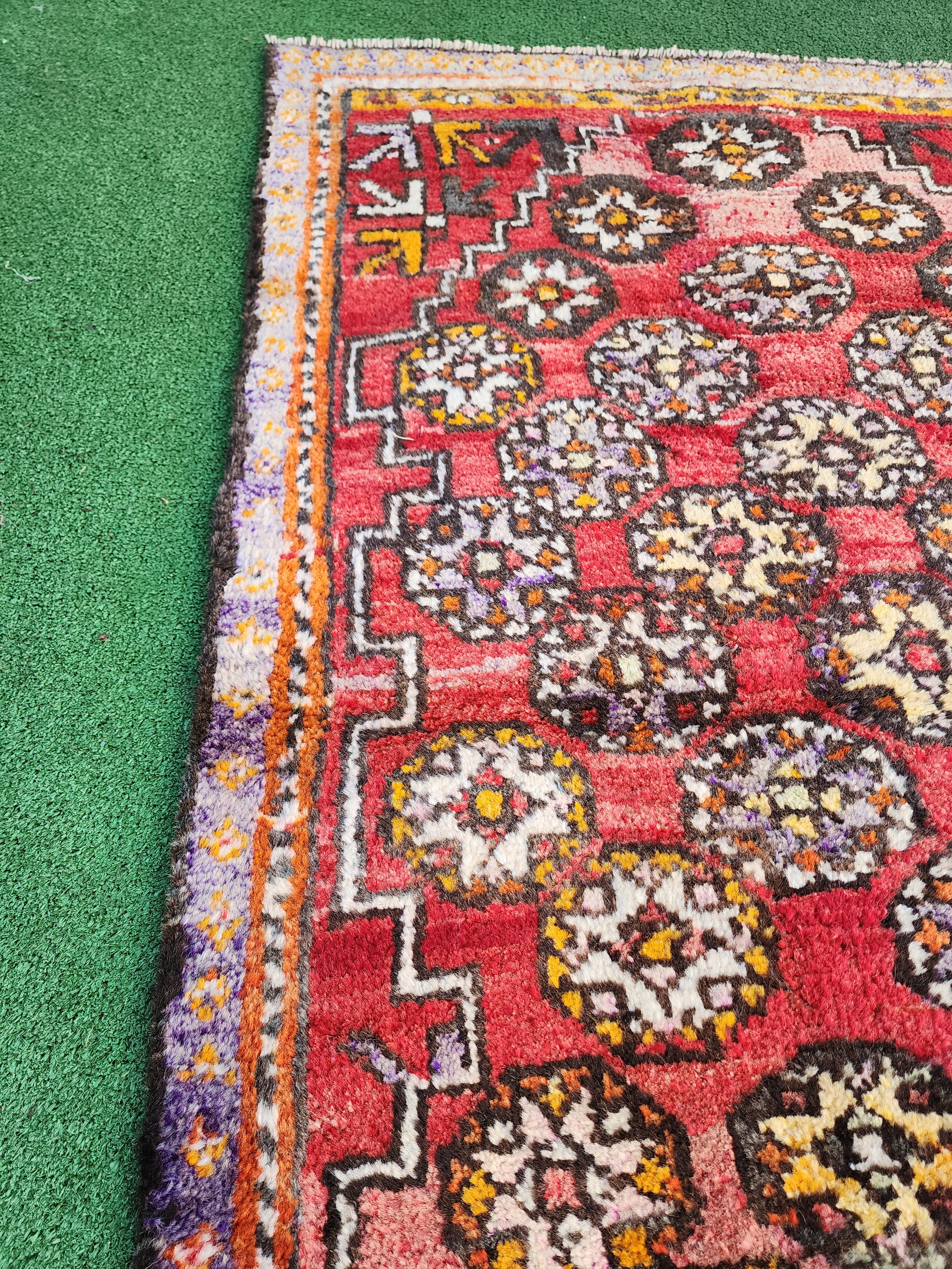 antique Kilim Wool Small Rug — pattern close-up
