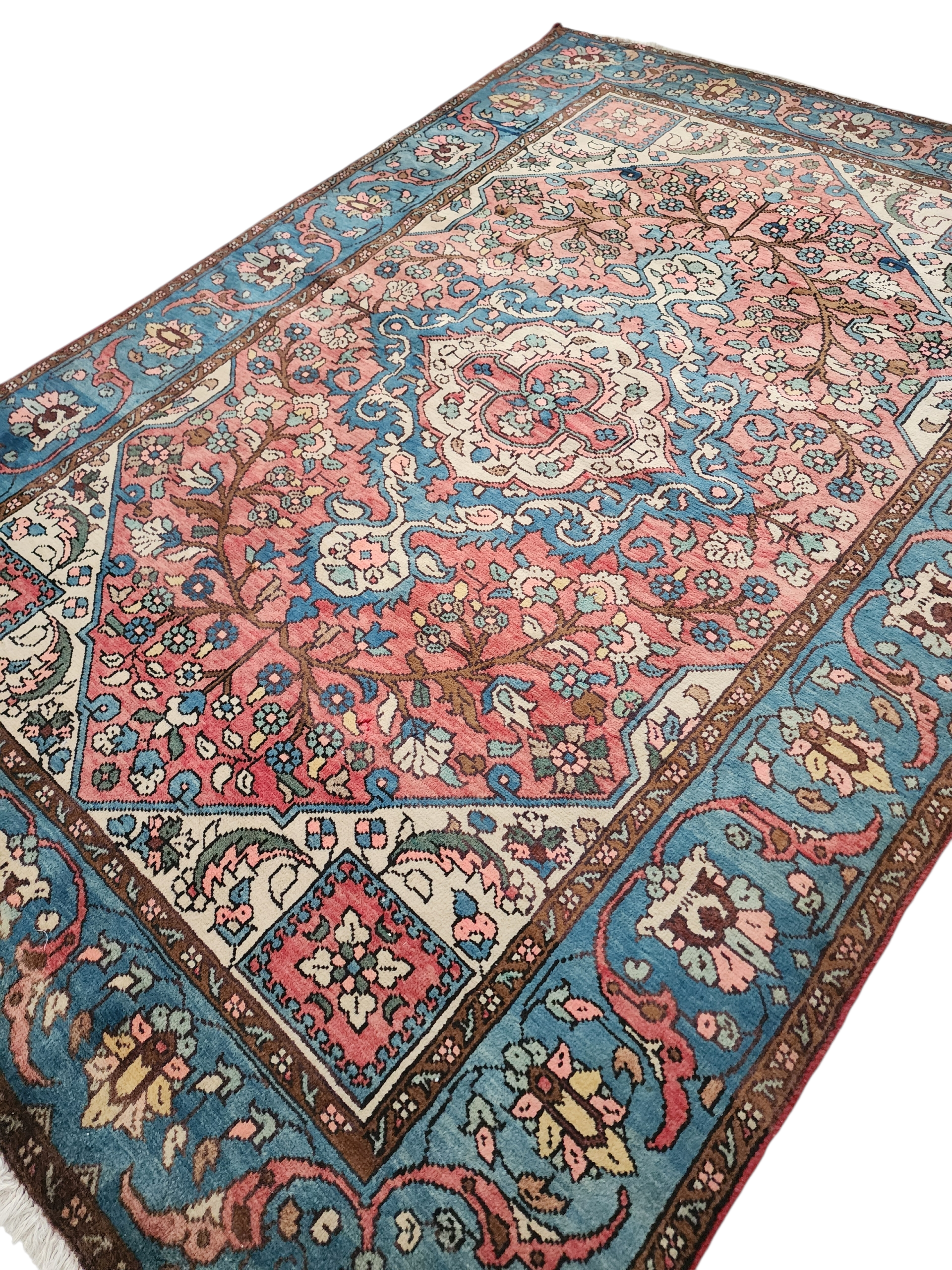 antique Anatolian Wool Area Rug — back view