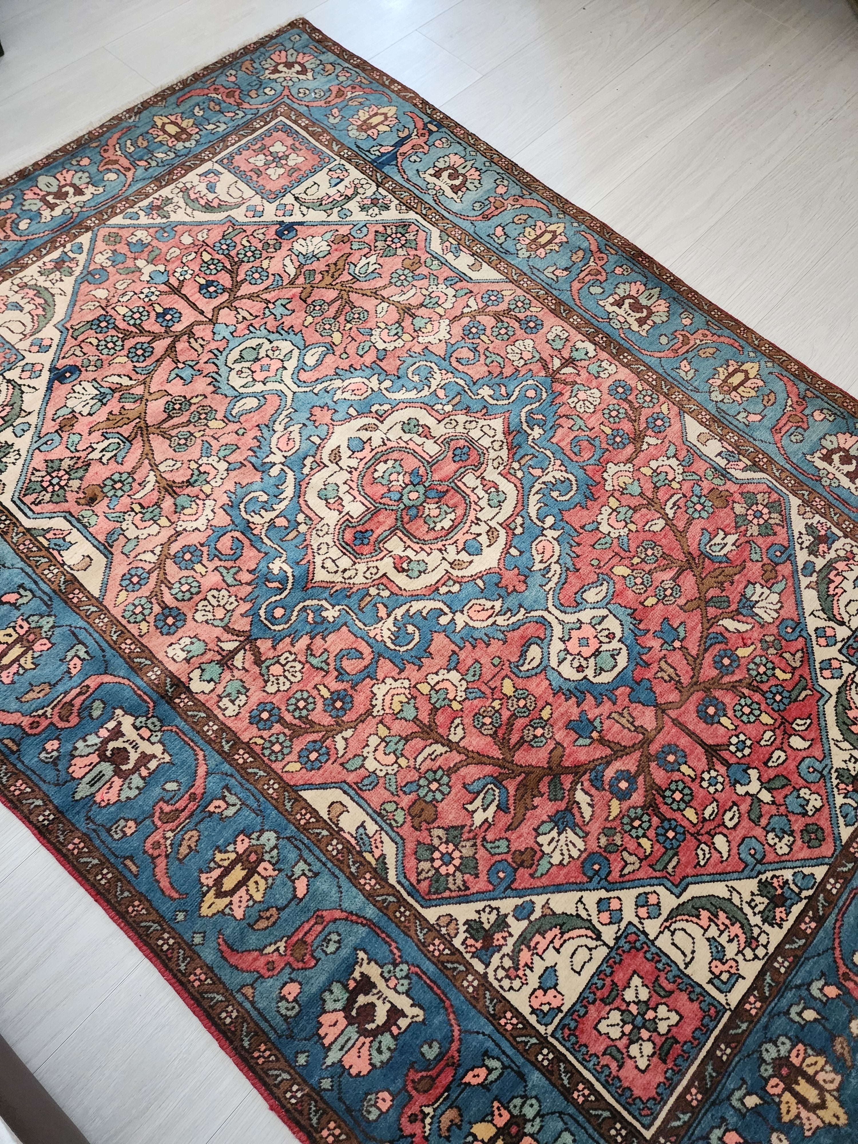 antique Anatolian Wool Area Rug — styled view
