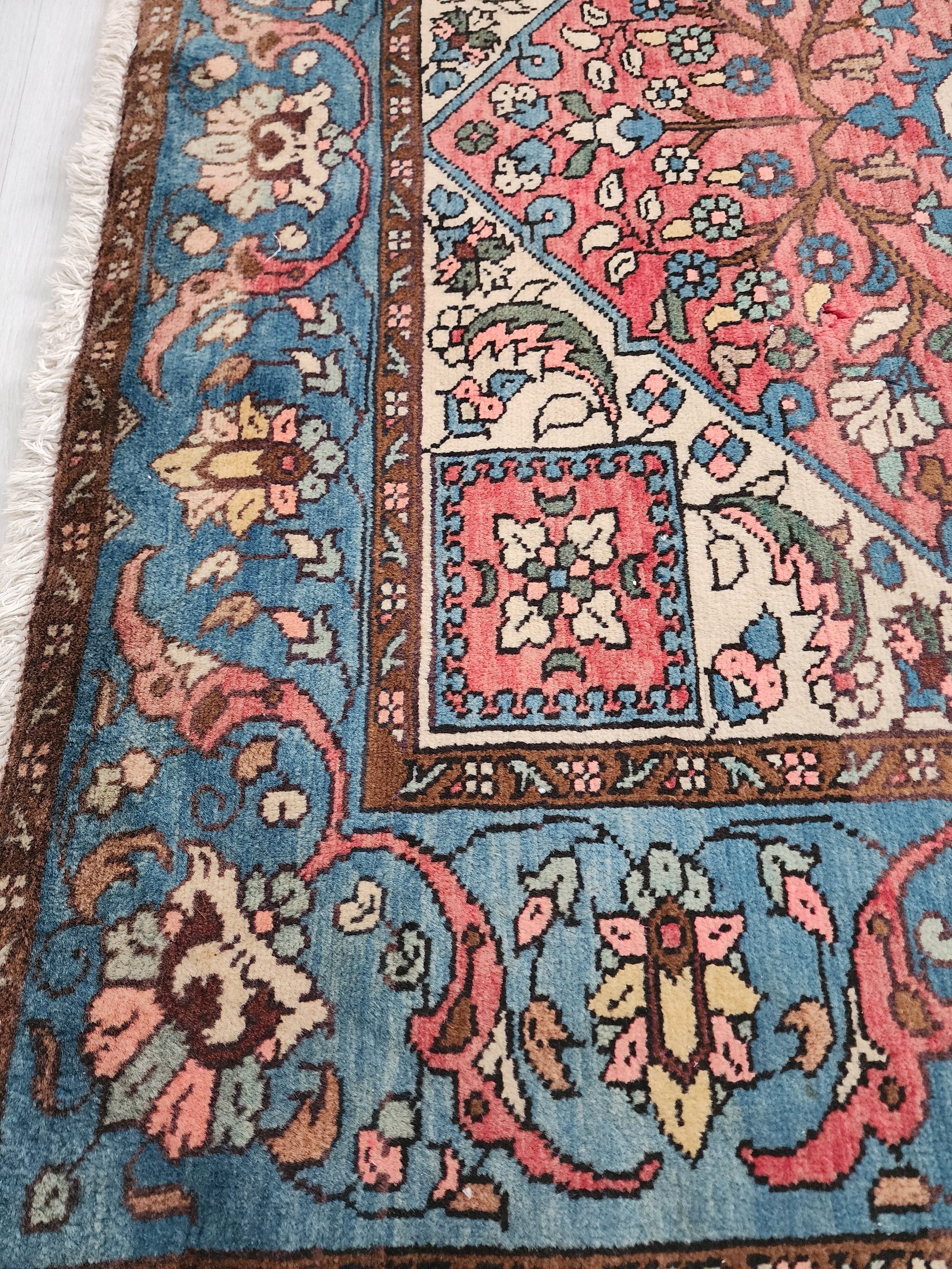antique Anatolian Wool Area Rug — detail texture