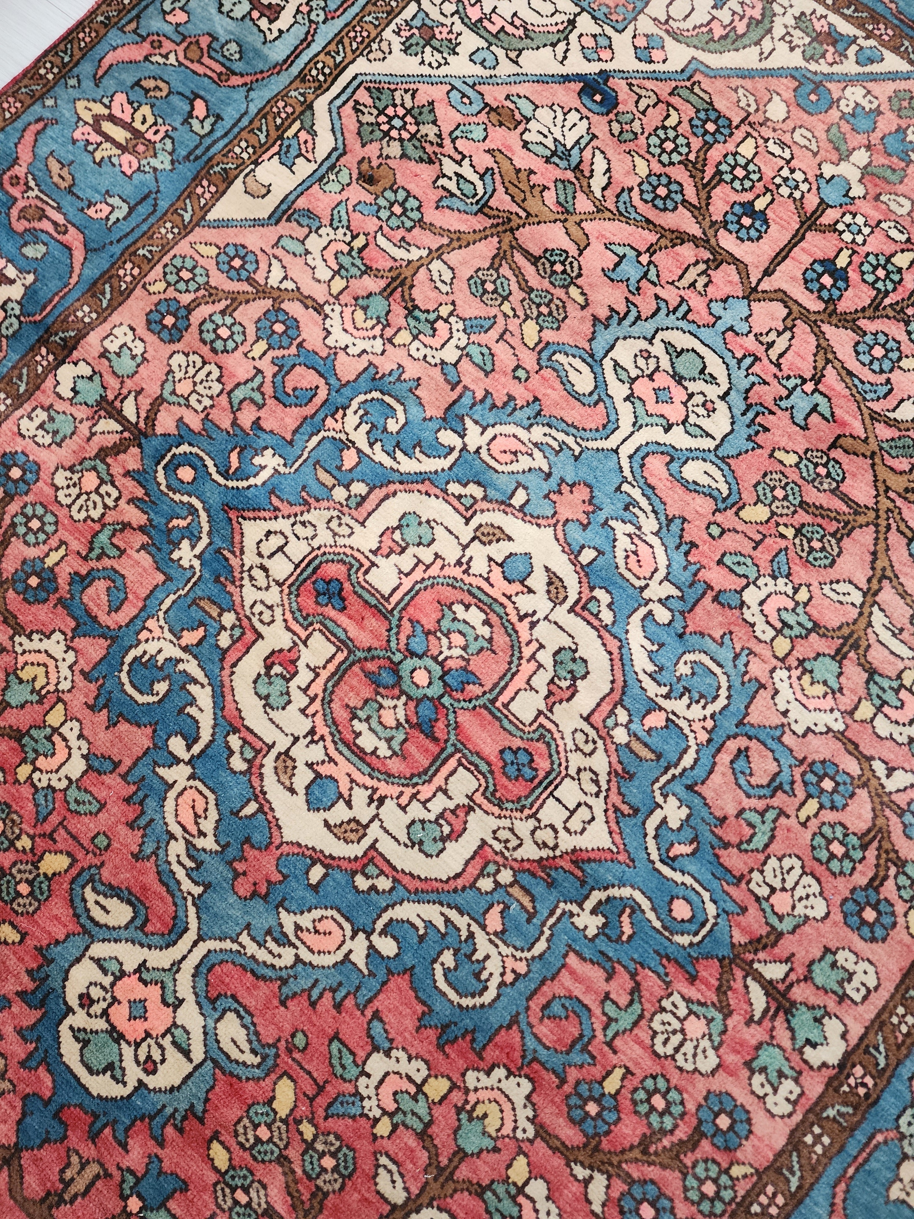 antique Anatolian Wool Area Rug — pile detail