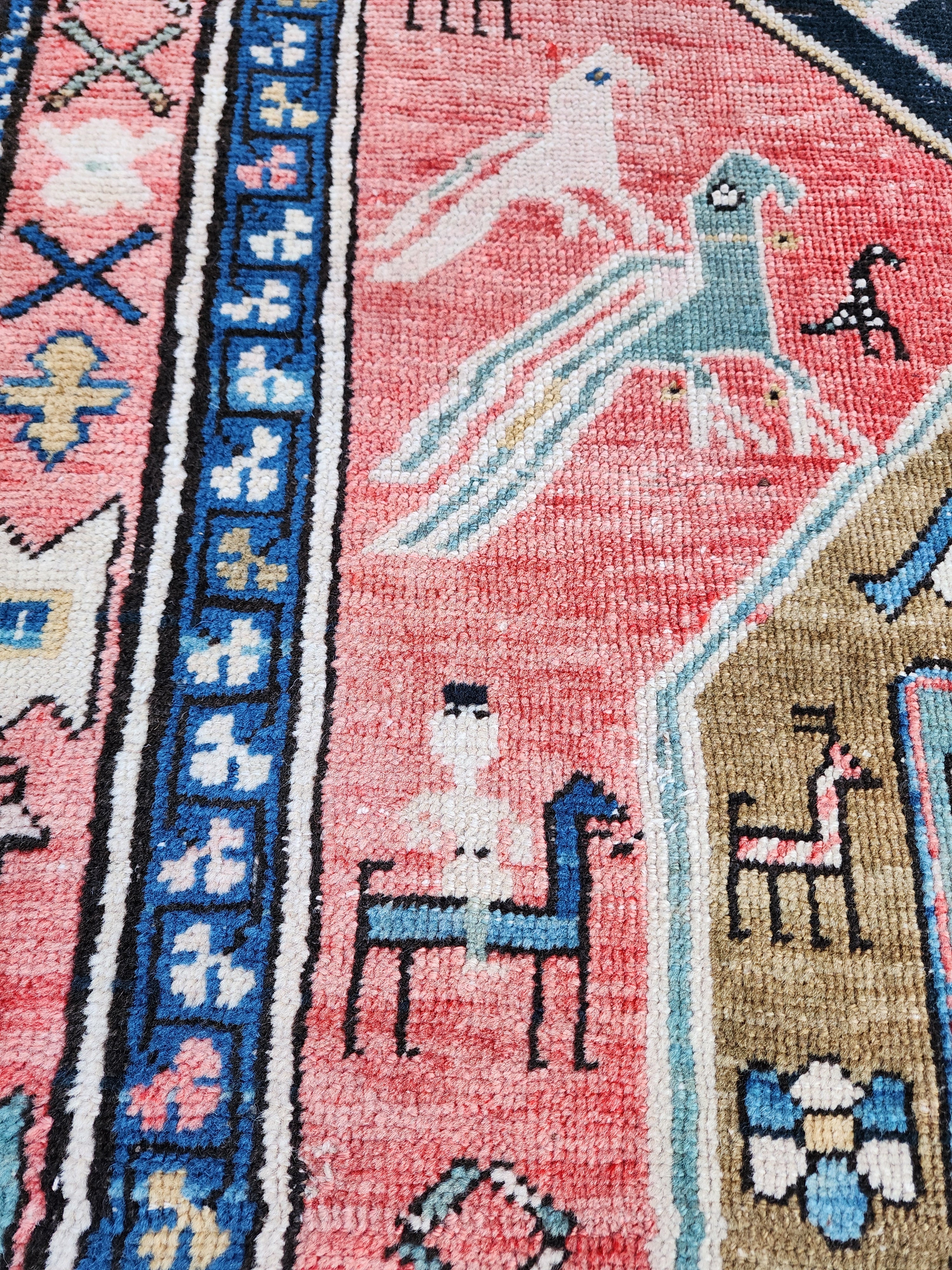 antique Caucasian Runner Rug — in setting