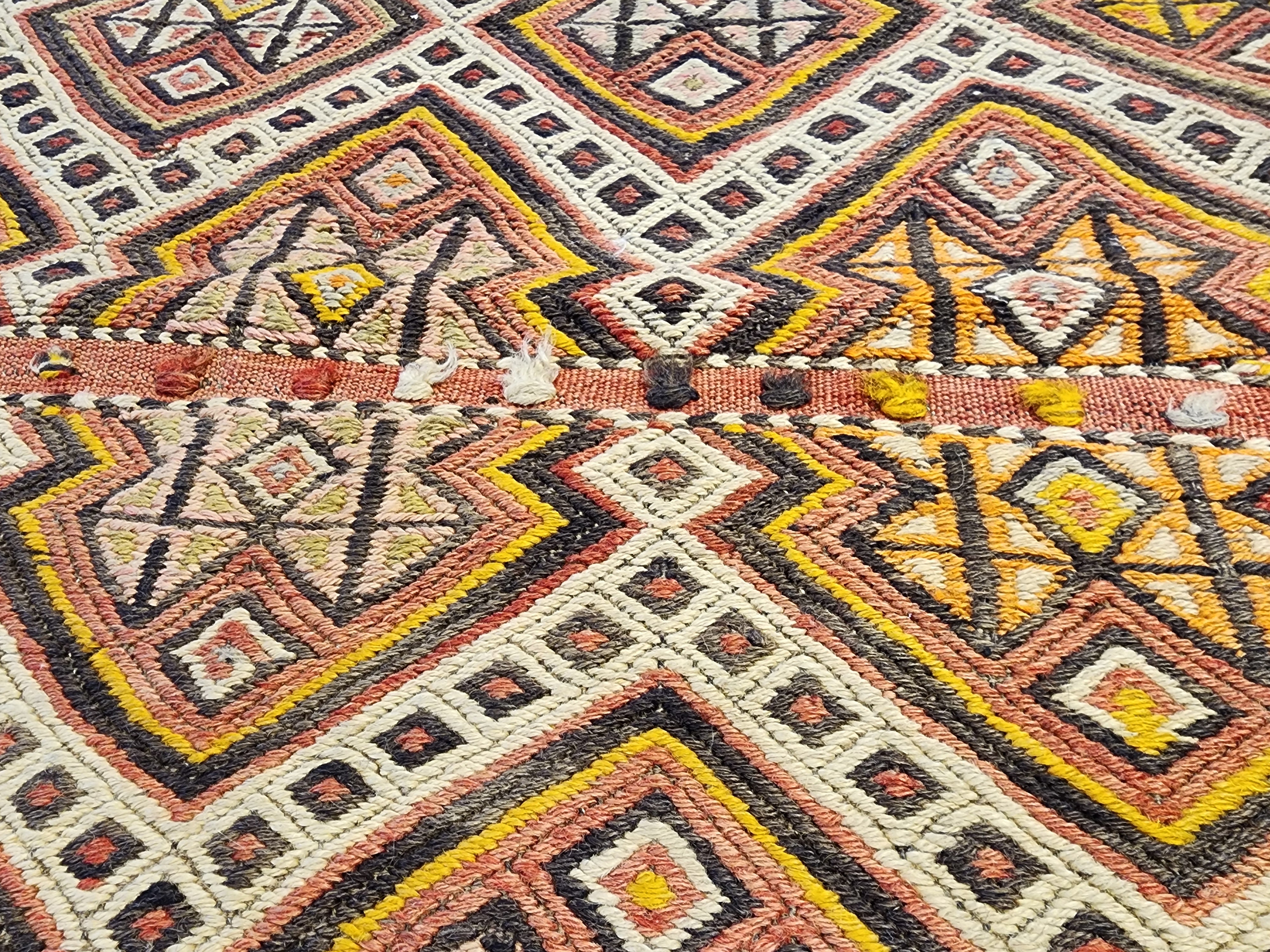 Xanthia — Antique Sivas Kilim Rug, Natural Madder Dye, Handwoven Tribal Turkish Boho Decor