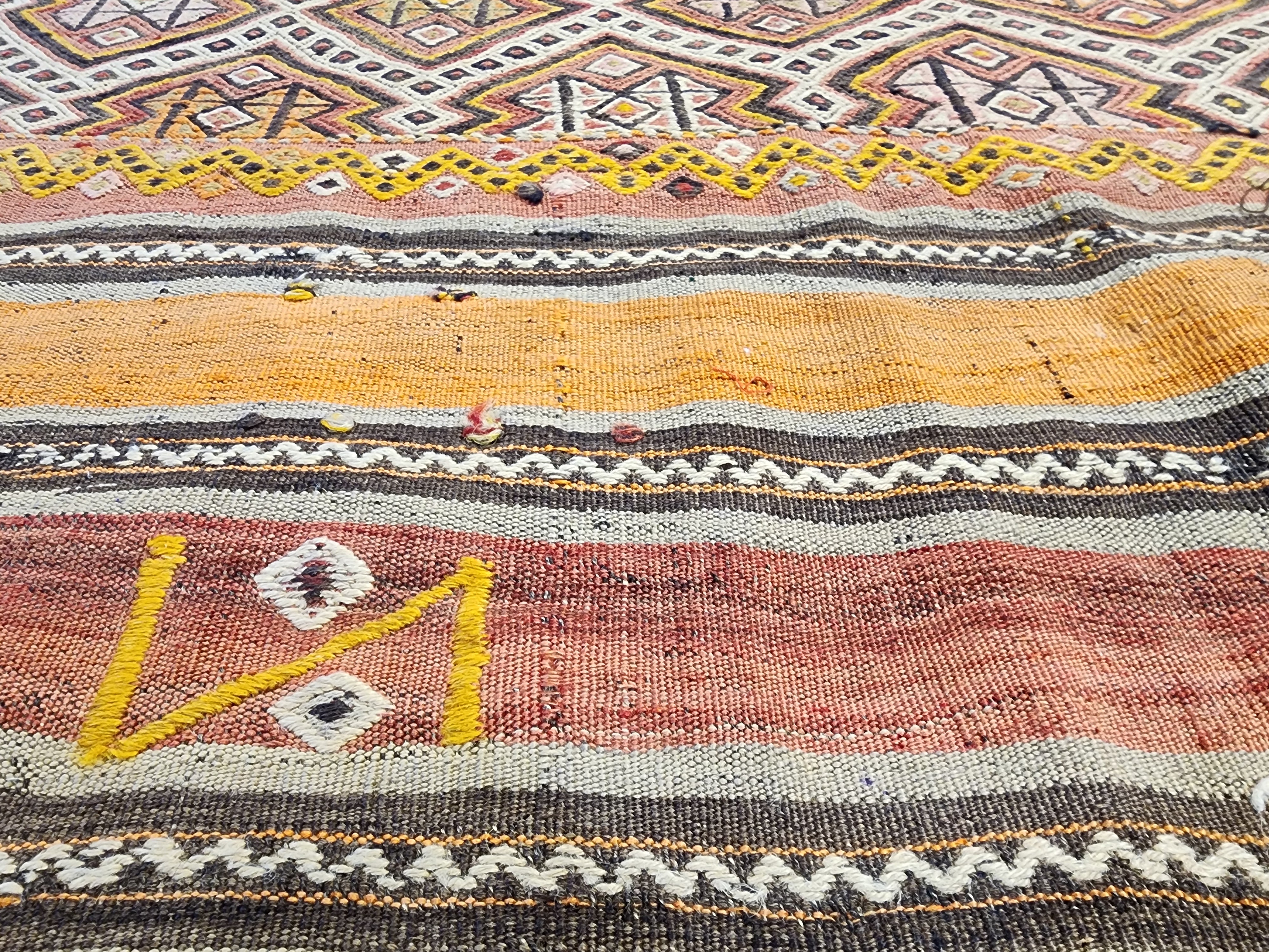 Xanthia — Antique Sivas Kilim Rug, Natural Madder Dye, Handwoven Tribal Turkish Boho Decor