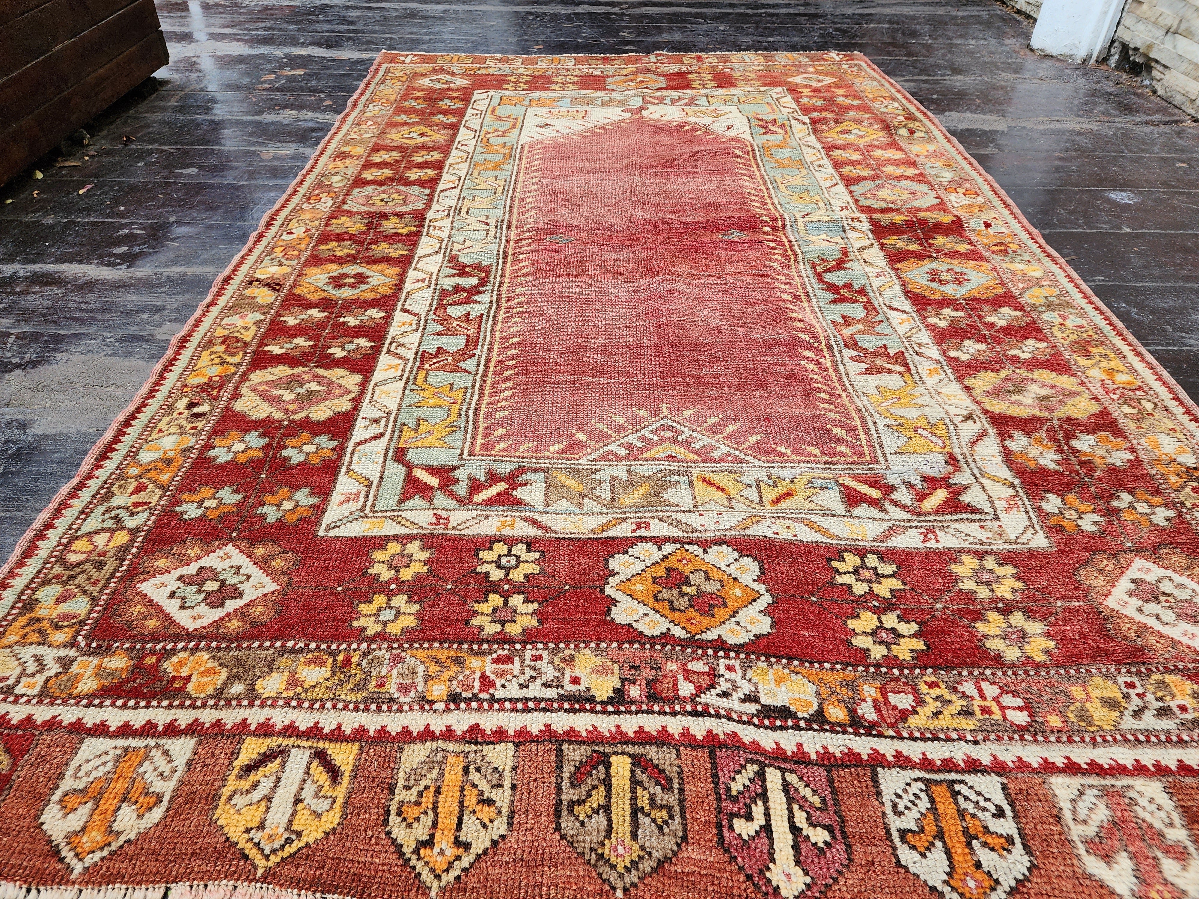 antique Konya Wool Small Rug — styled view