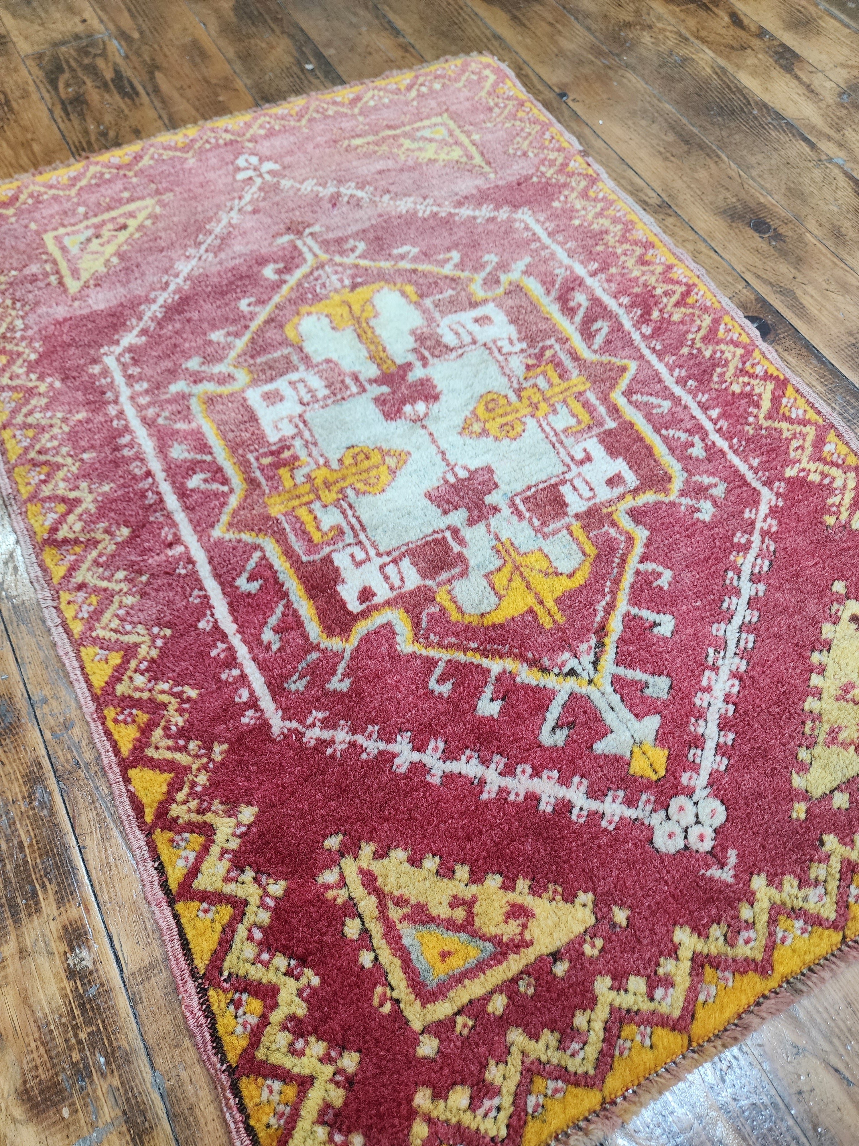 antique Turkish Small Rug — back view