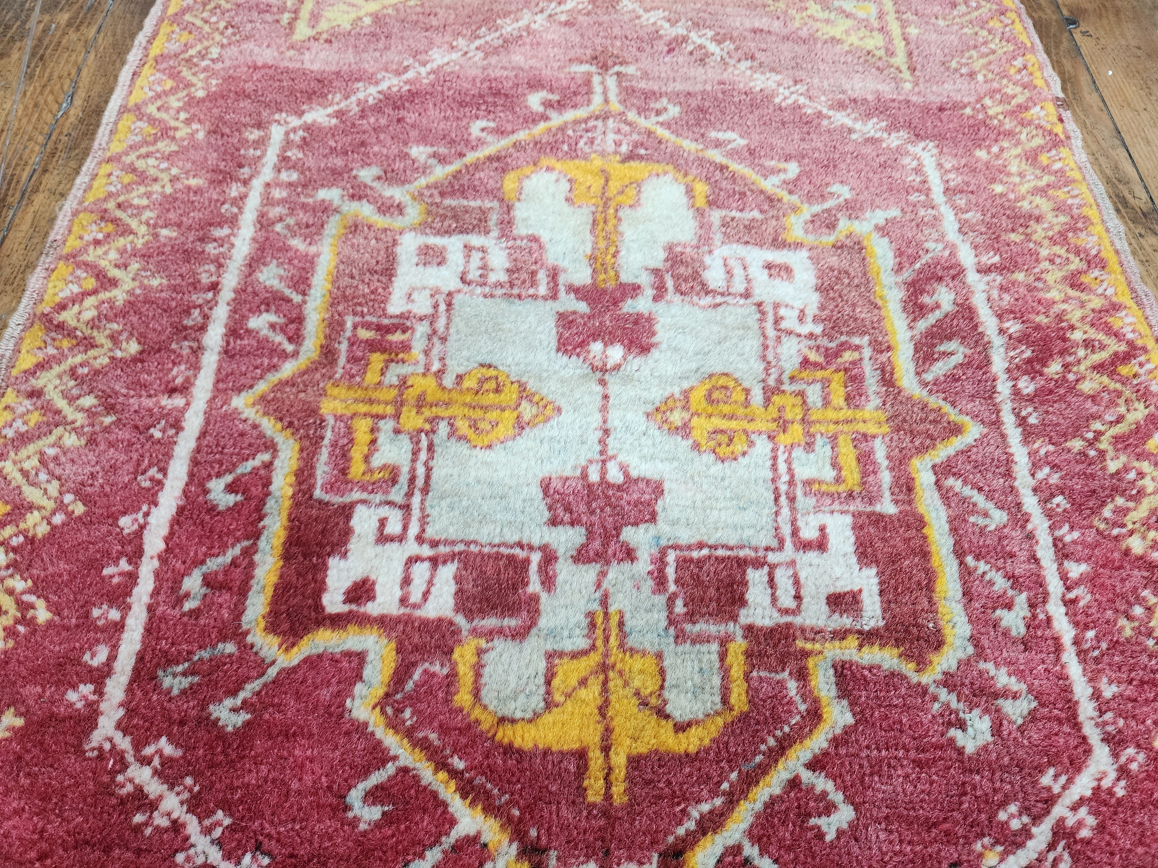 antique Turkish Small Rug — pattern close-up