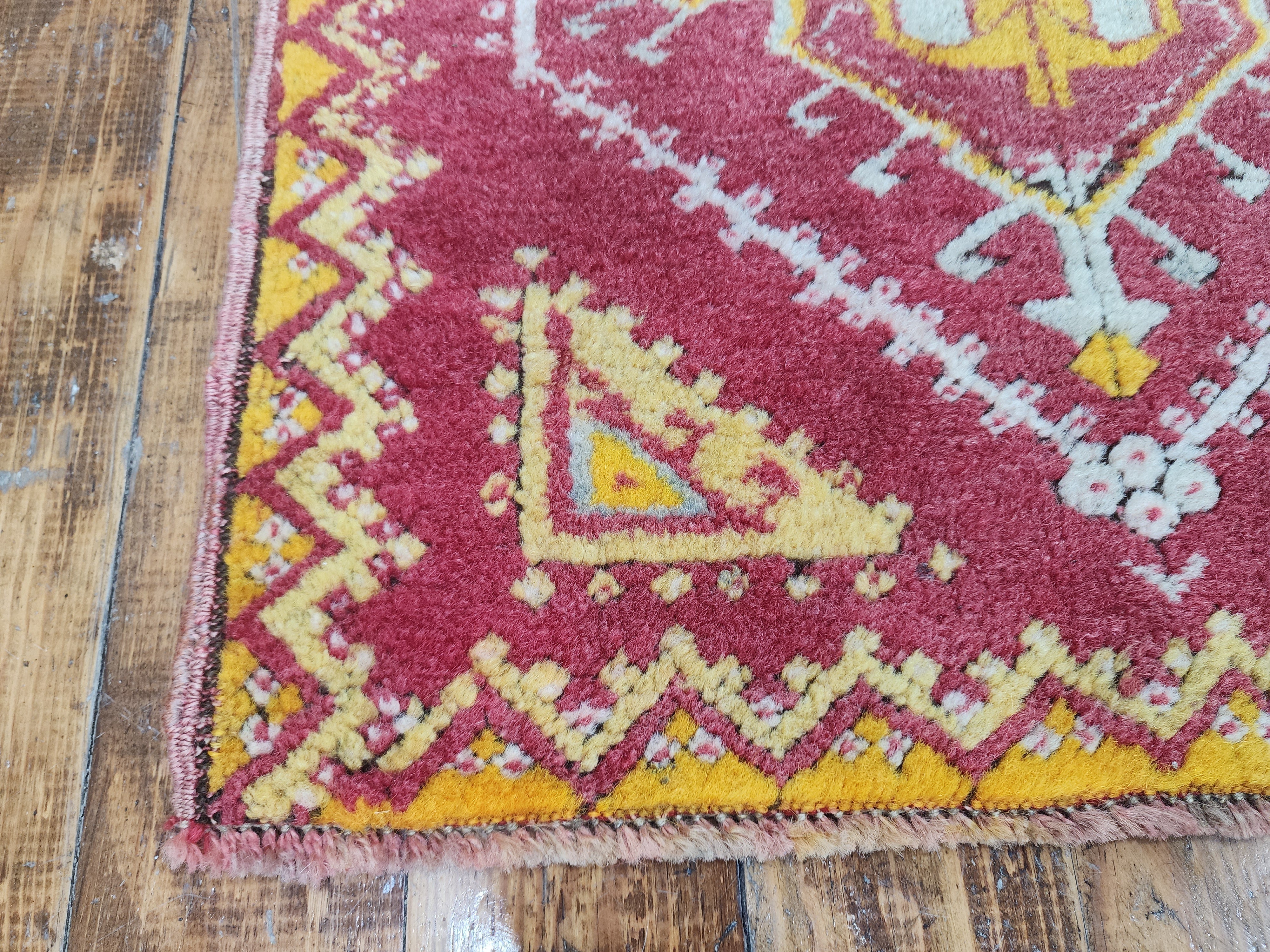 antique Turkish Small Rug — edge weave