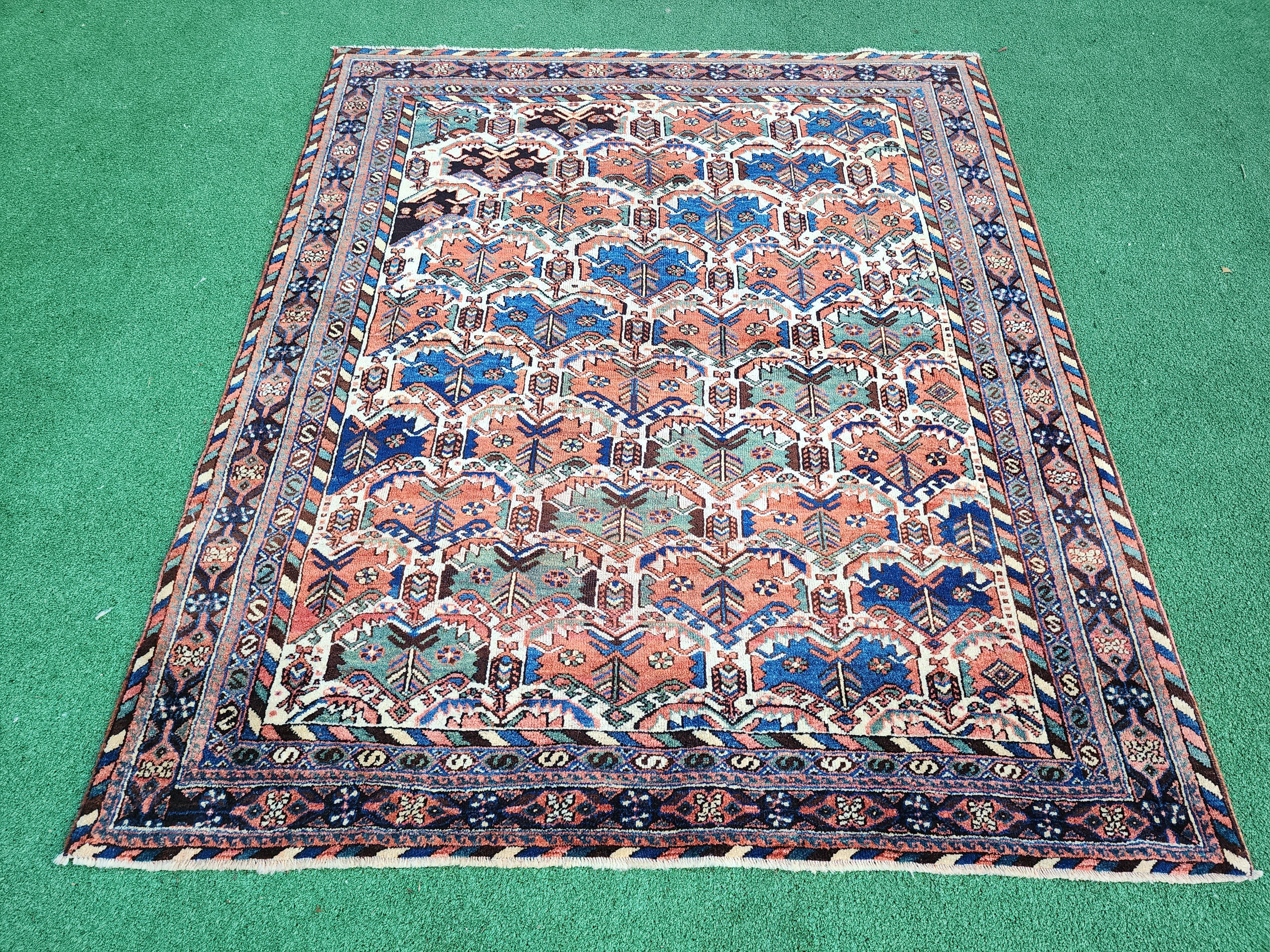 antique Persian Small Rug — detail texture