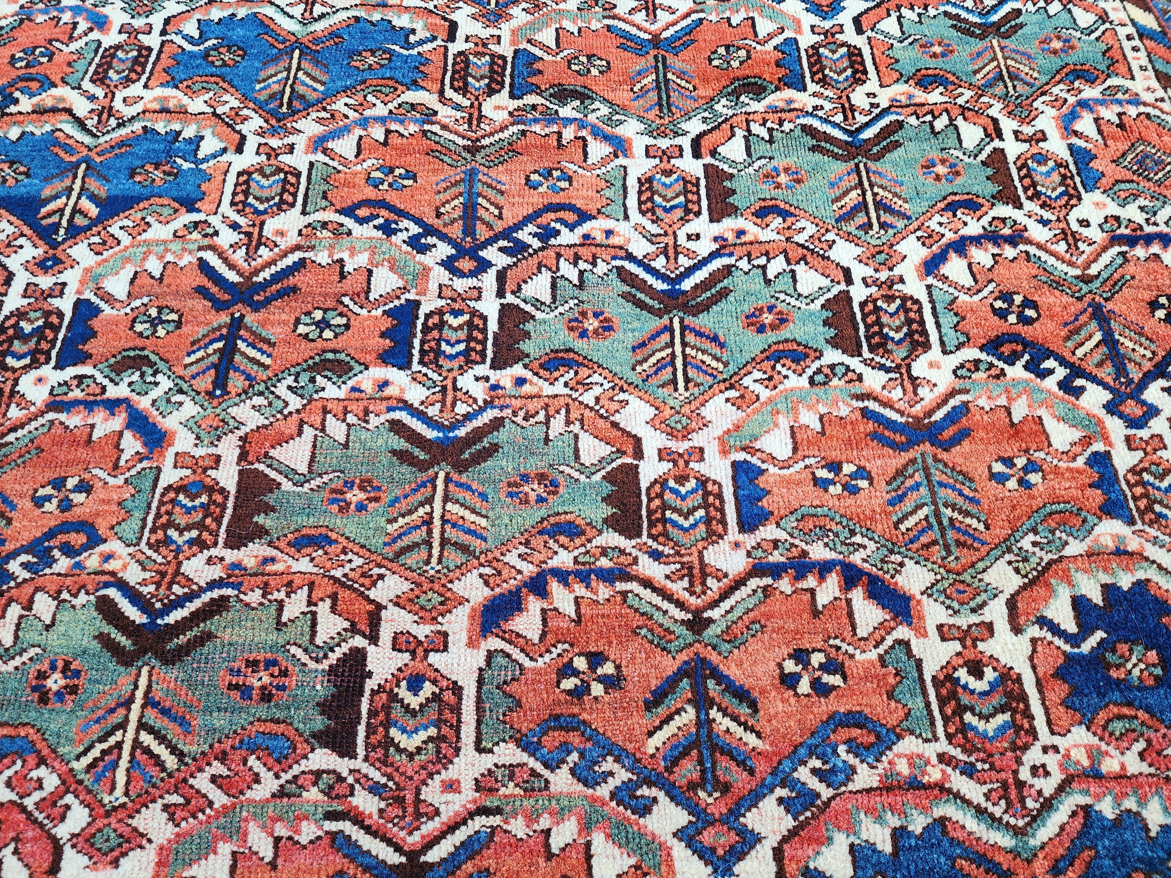 antique Persian Small Rug — edge weave