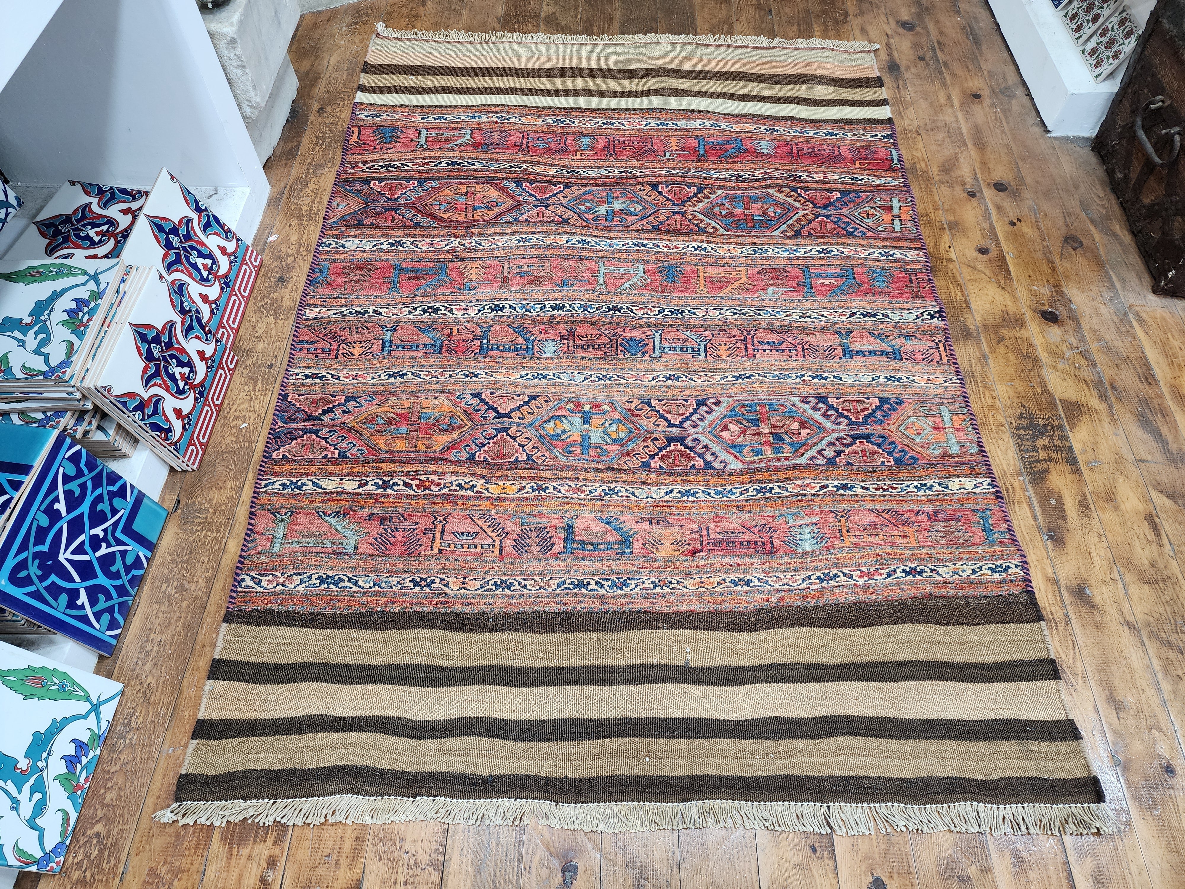 vintage Tribal Small Rug — detail texture