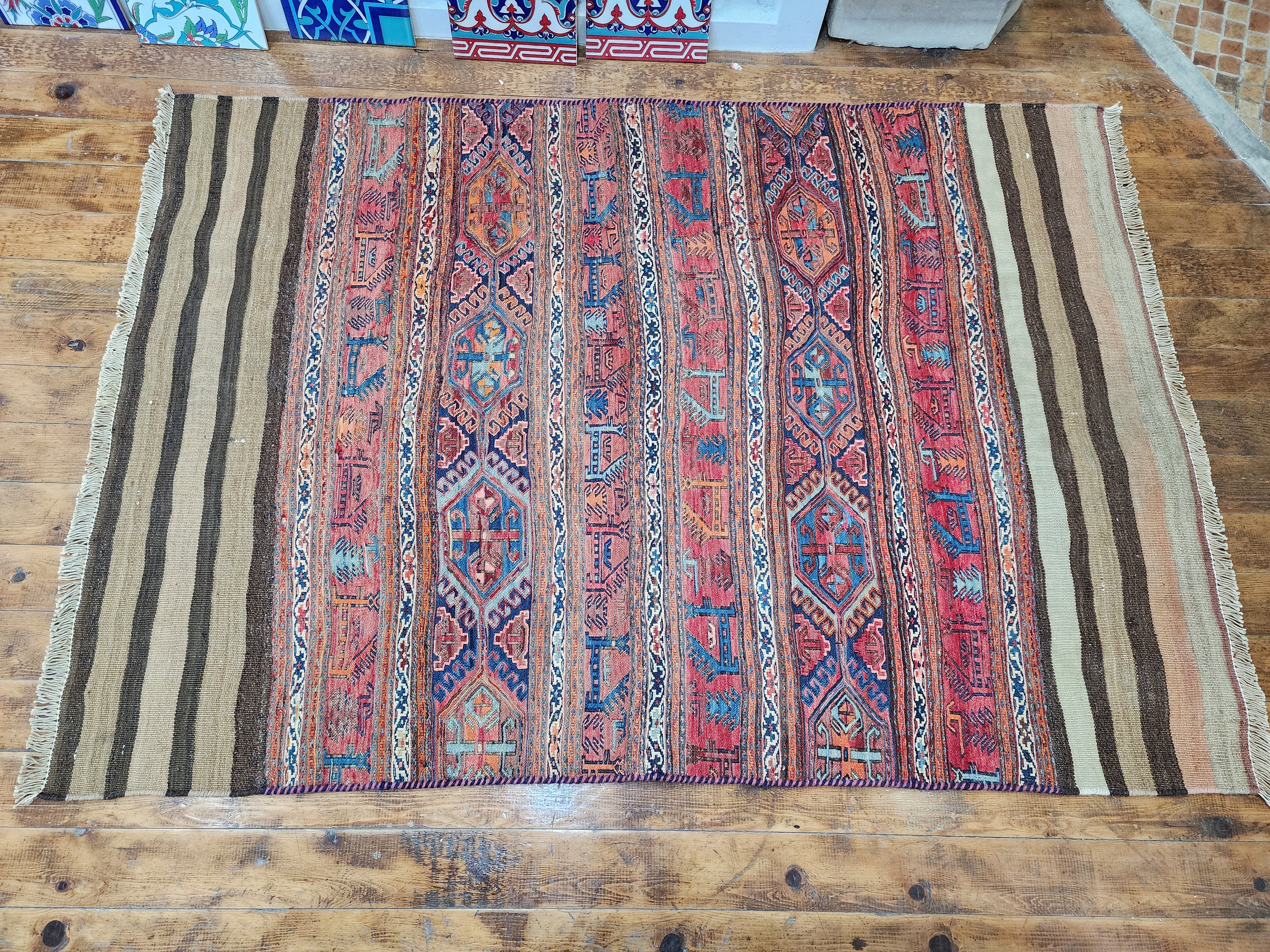 vintage Tribal Small Rug — pattern close-up
