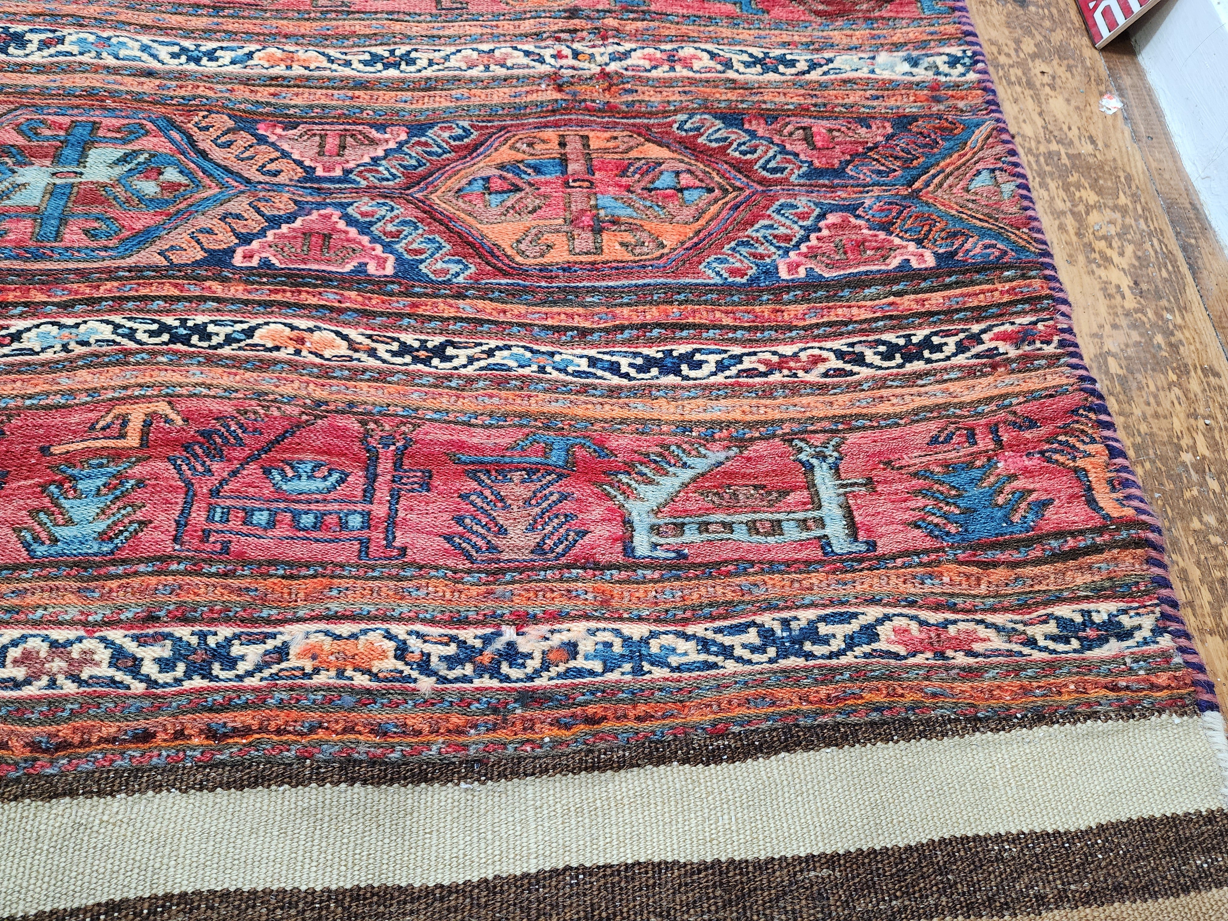 vintage Tribal Small Rug — corner detail
