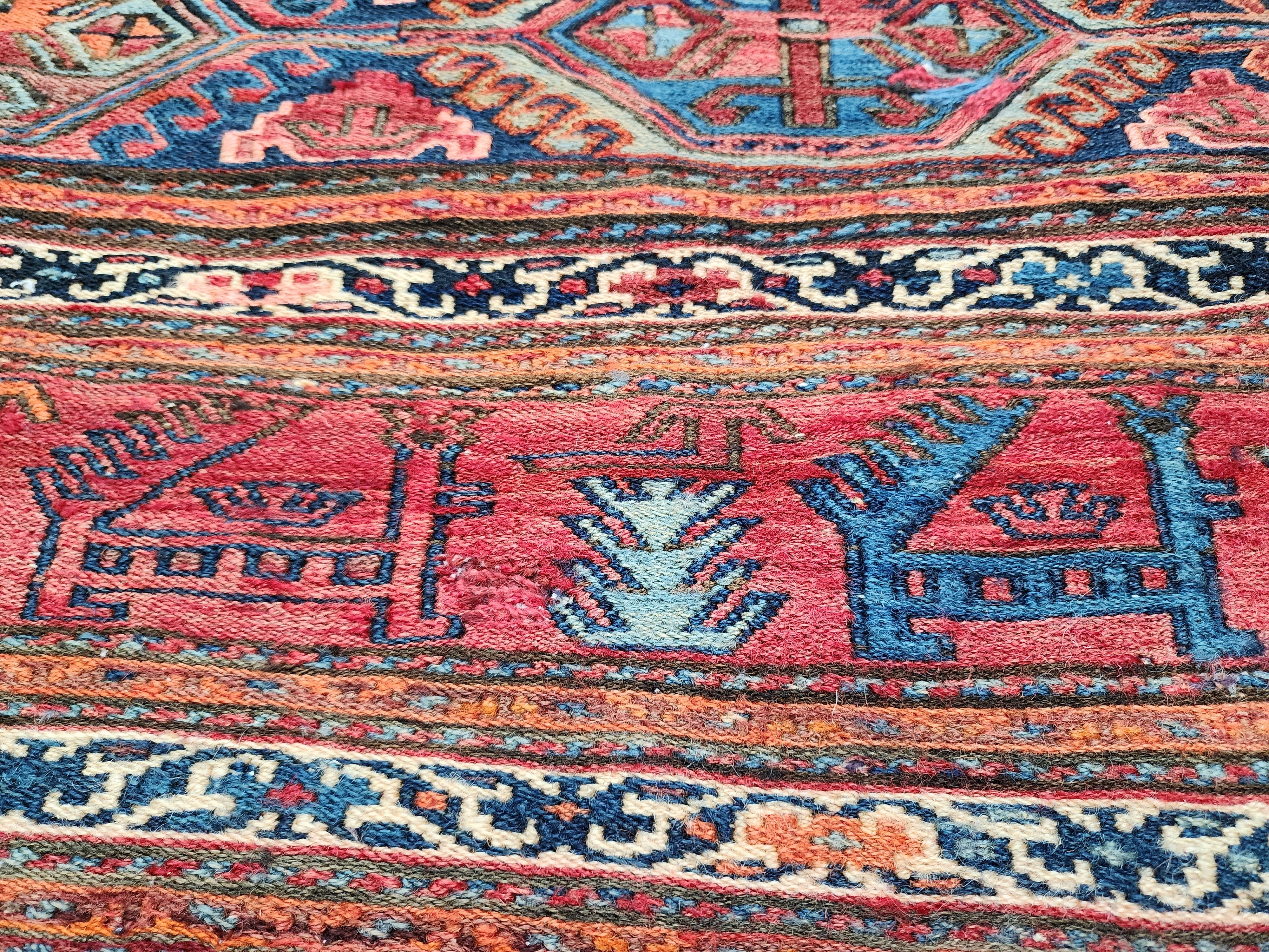 vintage Tribal Small Rug — pile detail
