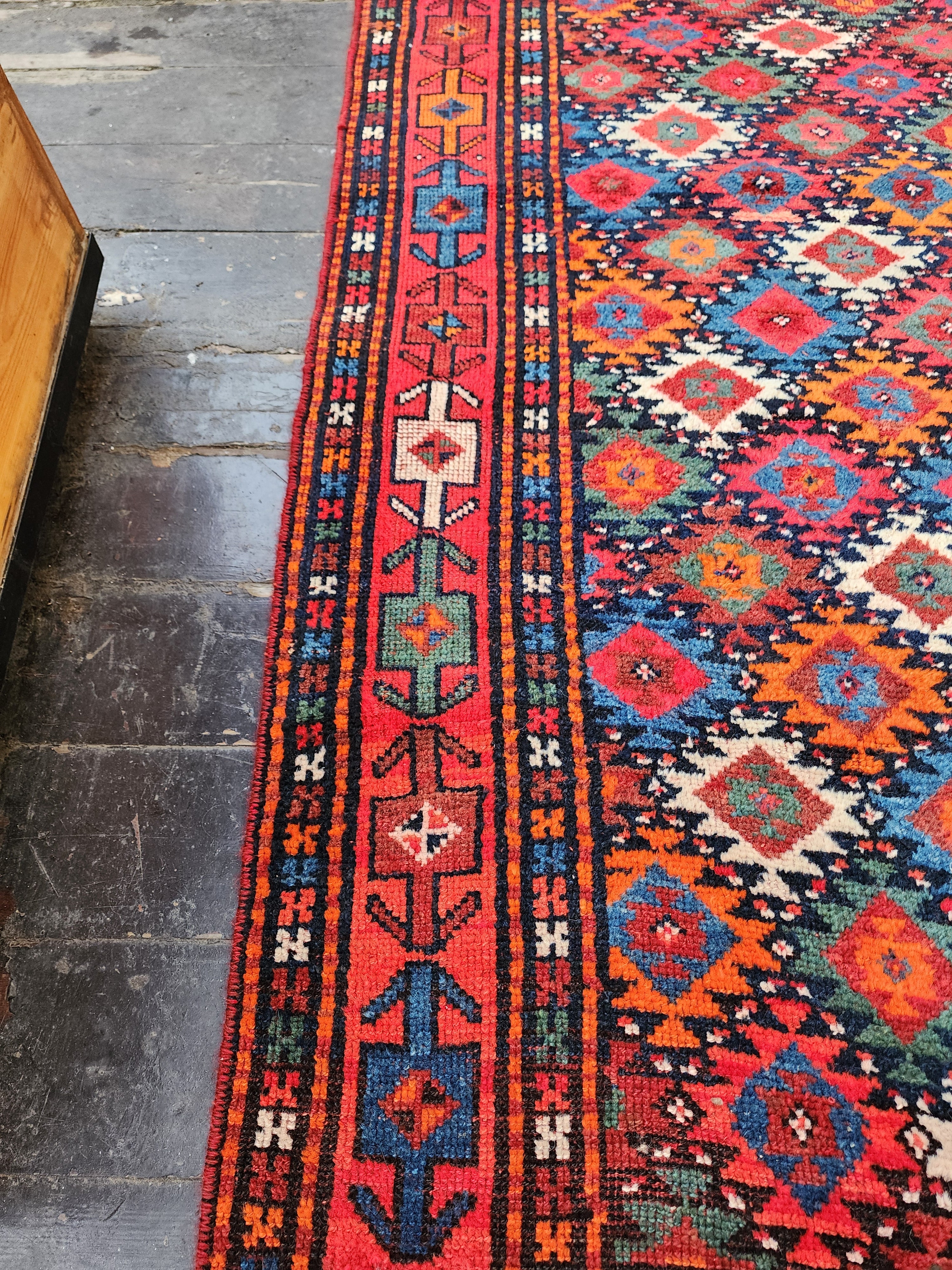 vintage Persian Wool Area Rug — in setting