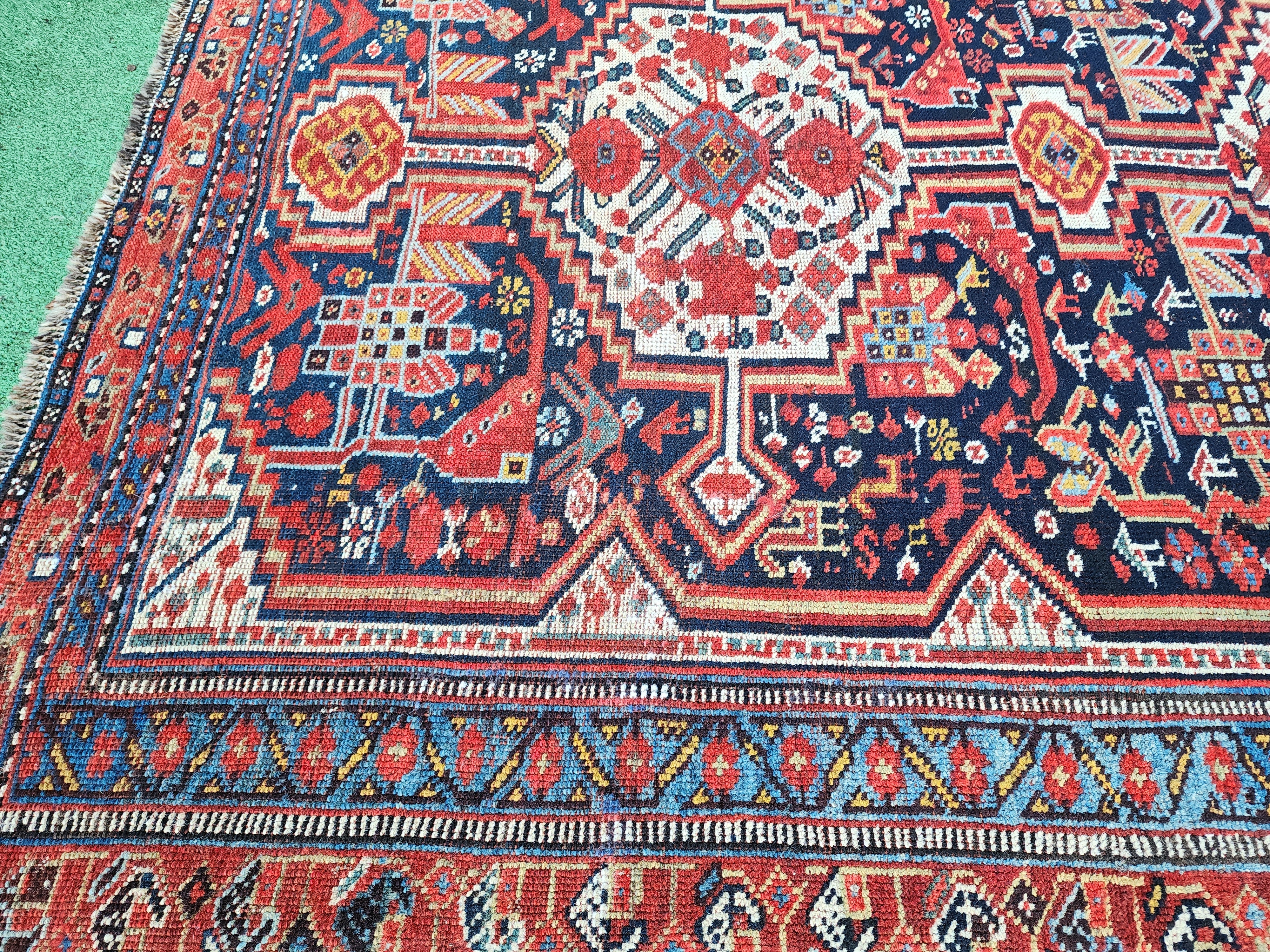 antique Persian Qashqai Runner Rug — in setting