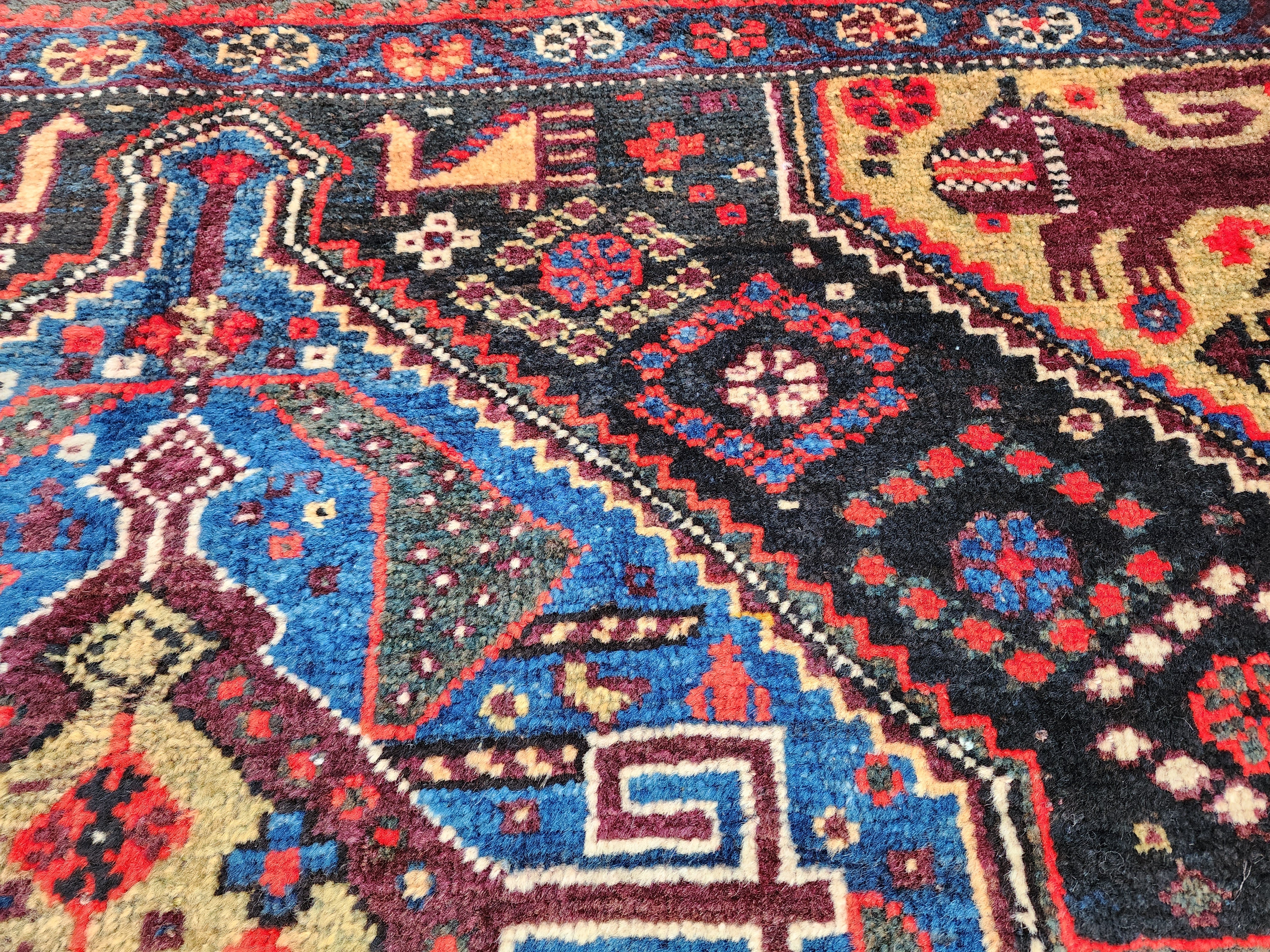 antique Persian Wool Large Area Rug — styled view