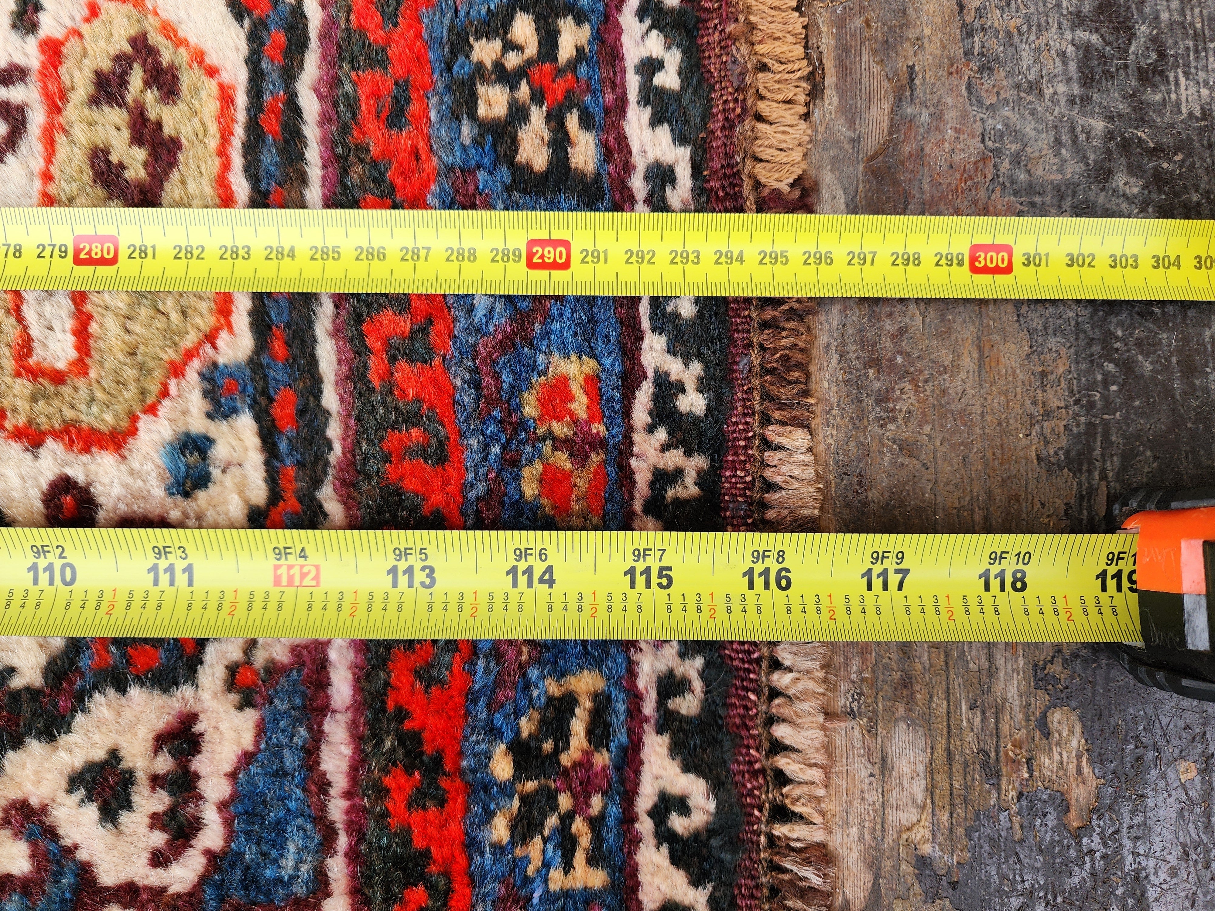 antique Persian Wool Large Area Rug — styled view