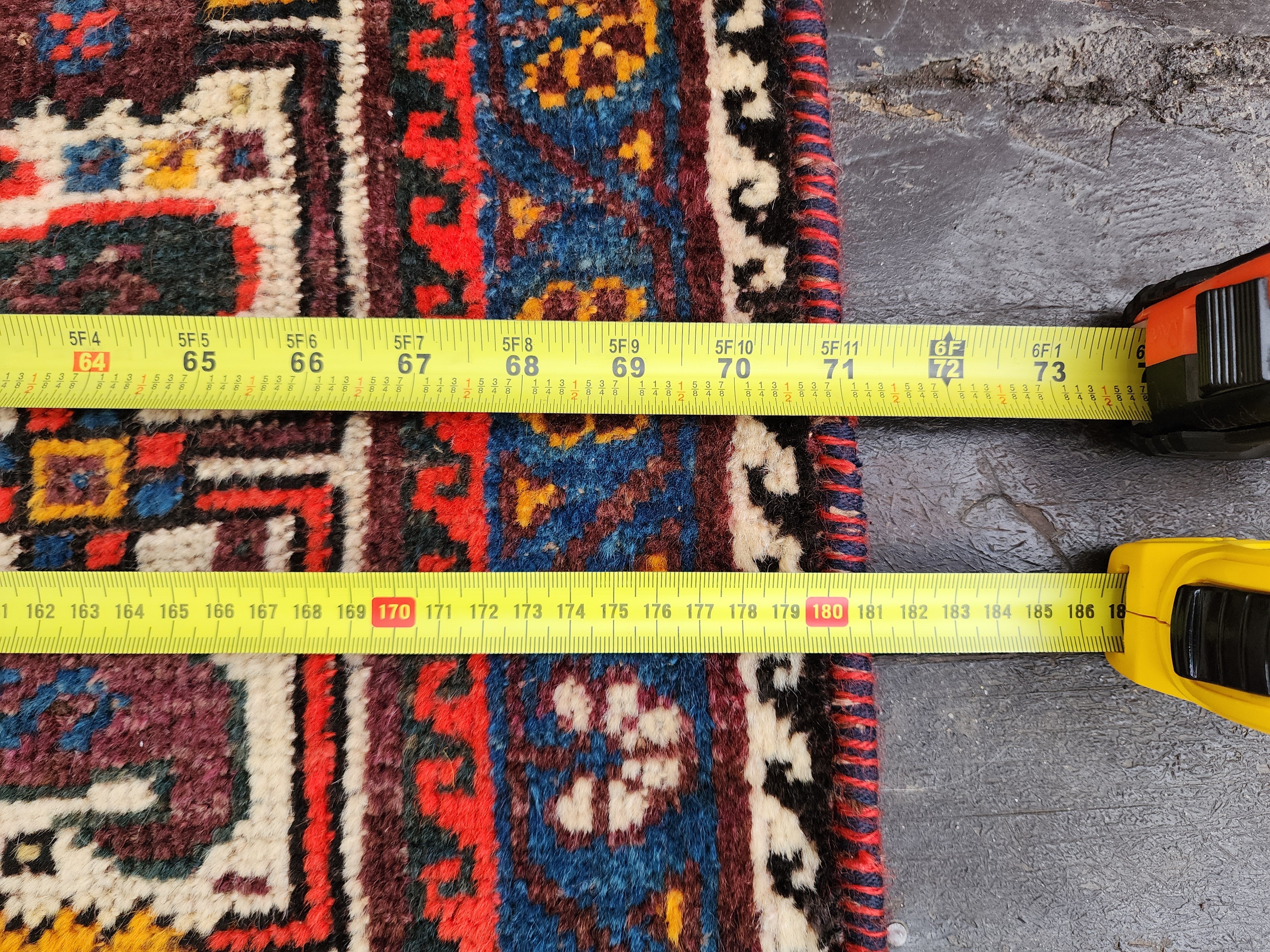 antique Persian Wool Large Area Rug — styled view