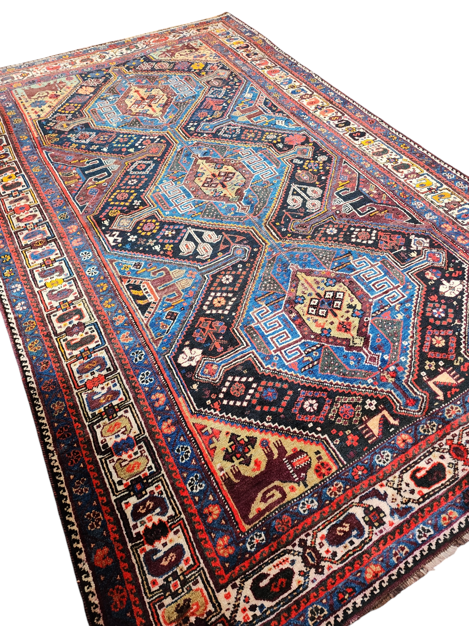 Hepat — Antique Persian Wool Large Area Rug