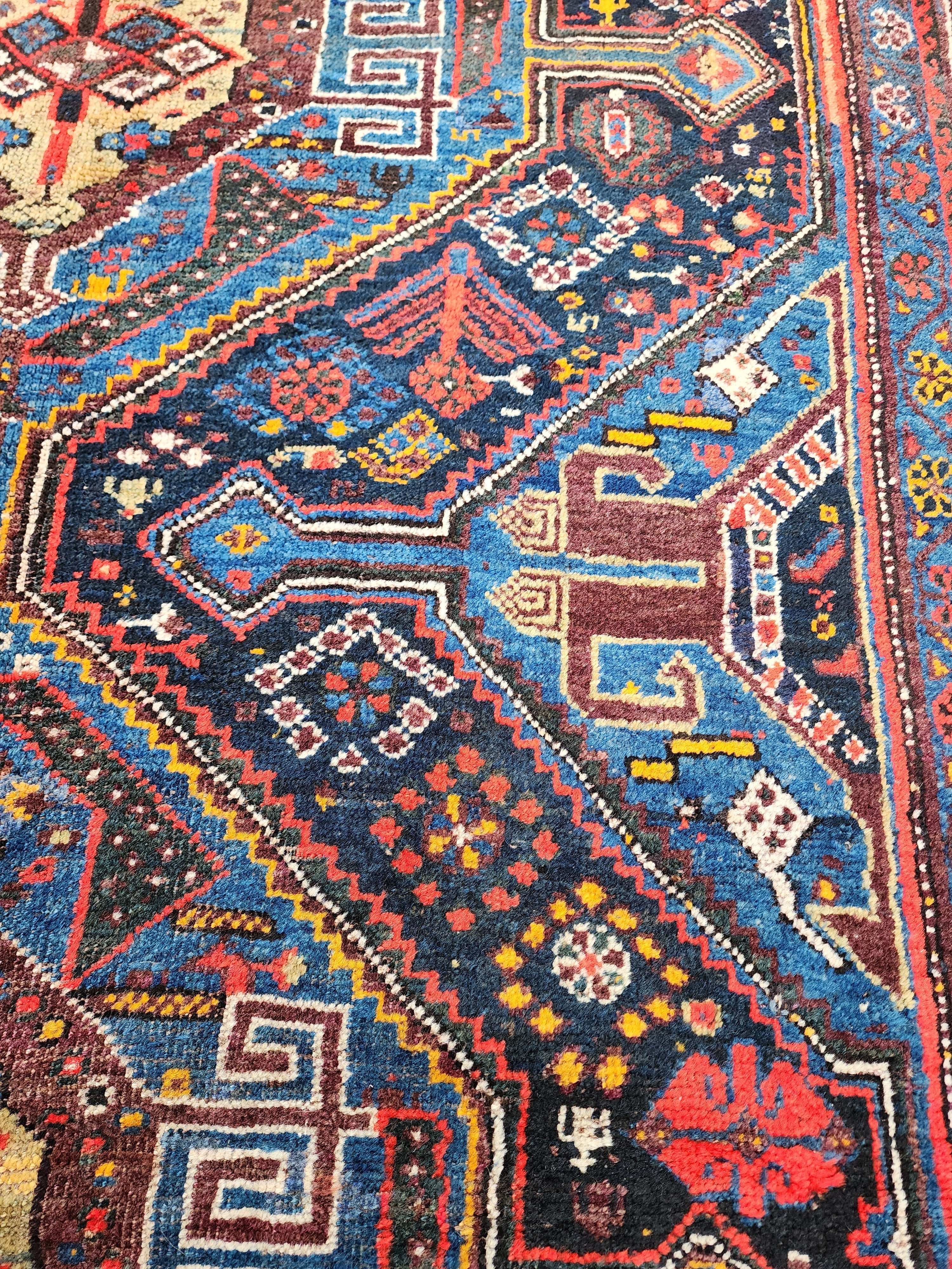 antique Persian Wool Large Area Rug — styled view