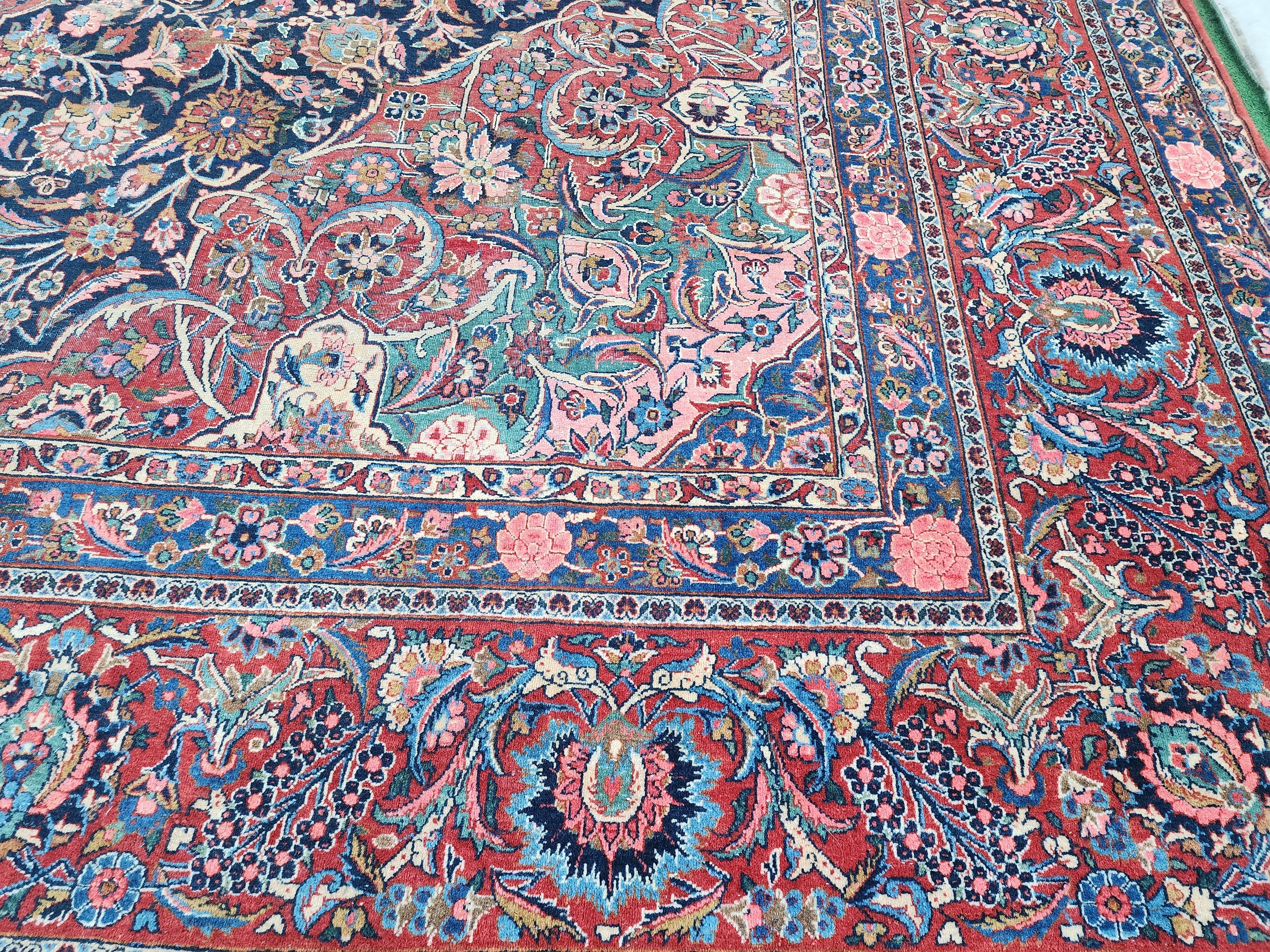 antique Oriental Large Area Rug — pattern close-up