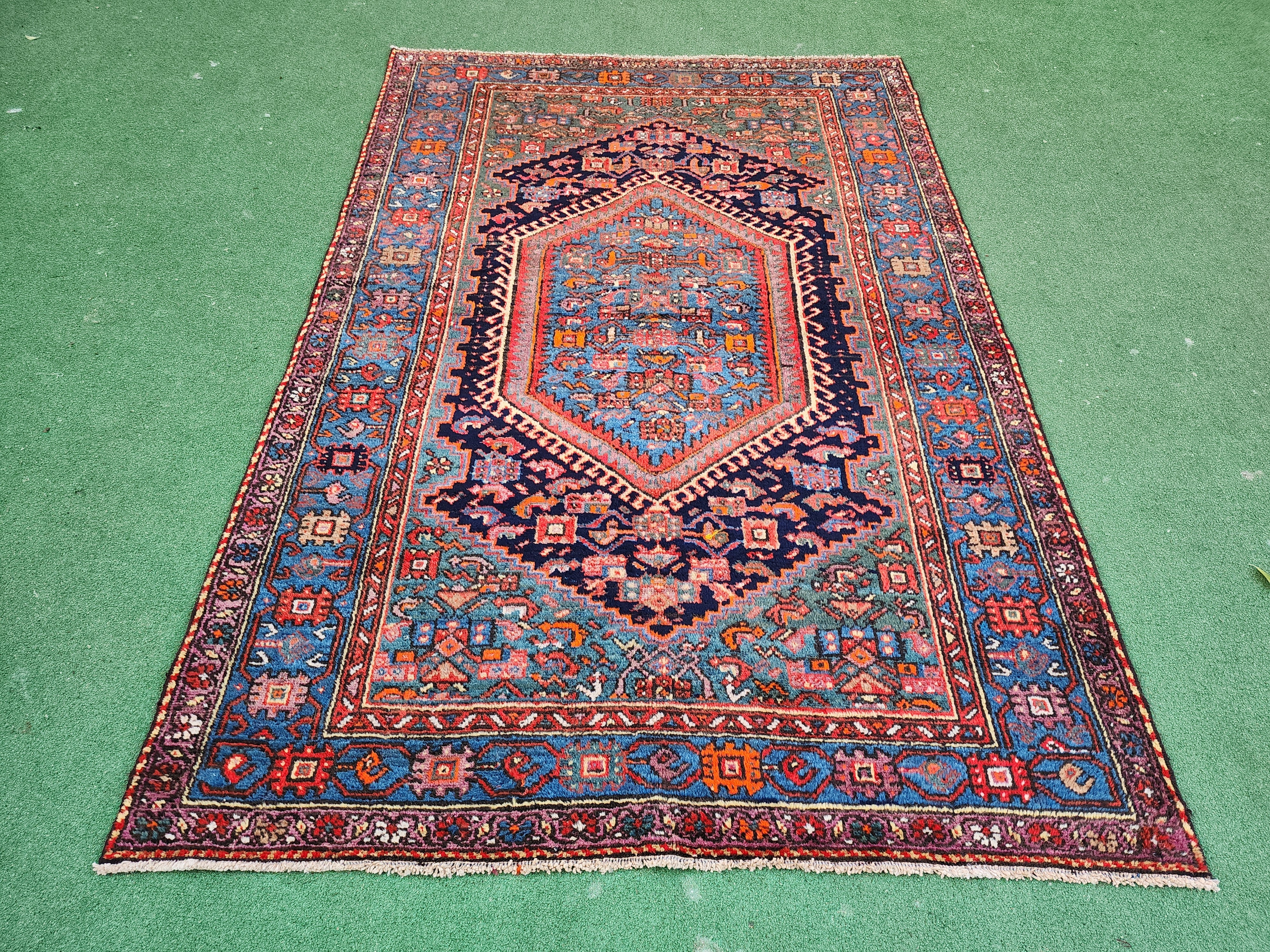 vintage Anatolian Wool Area Rug — detail texture