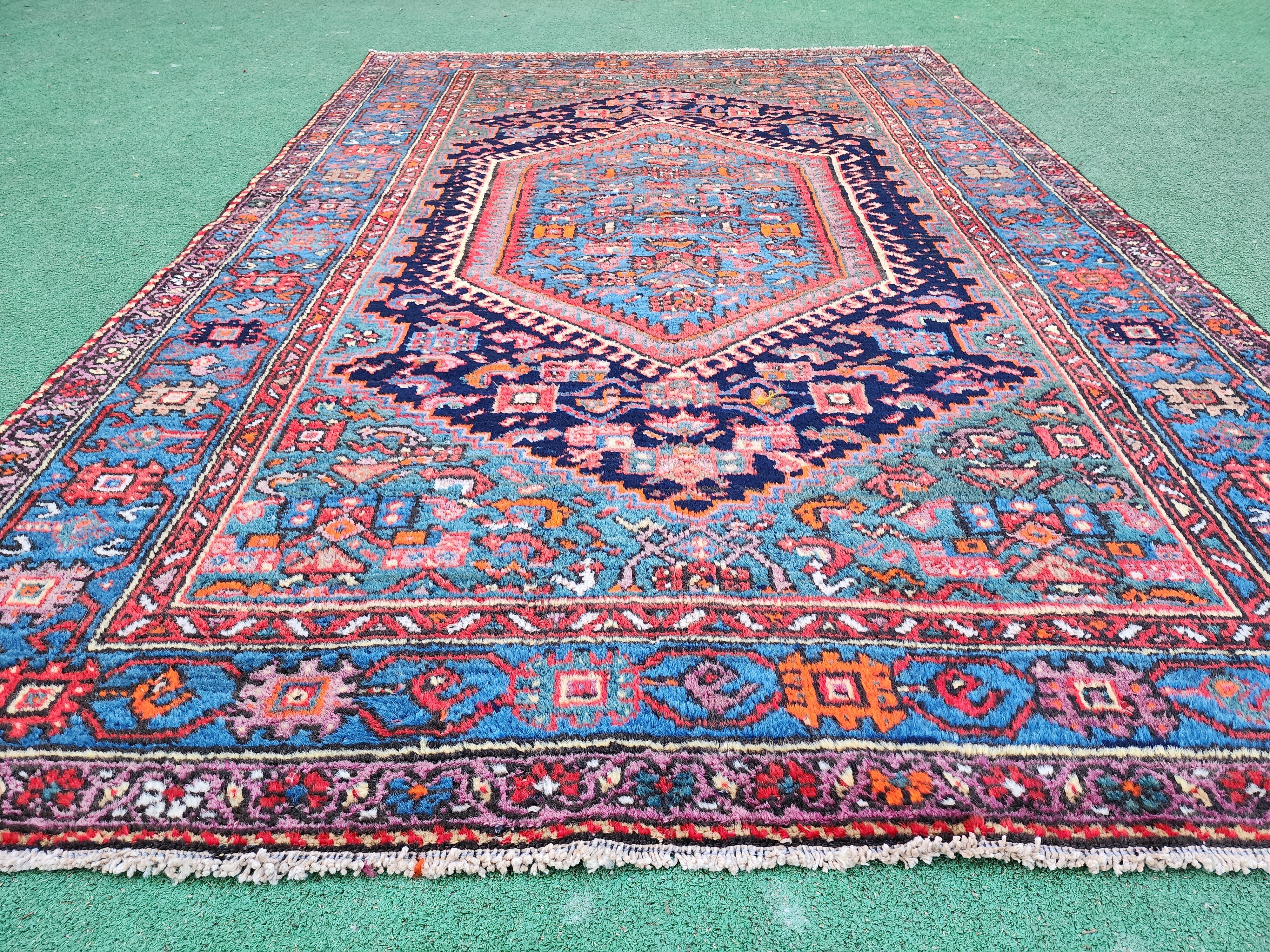 vintage Anatolian Wool Area Rug — pile detail