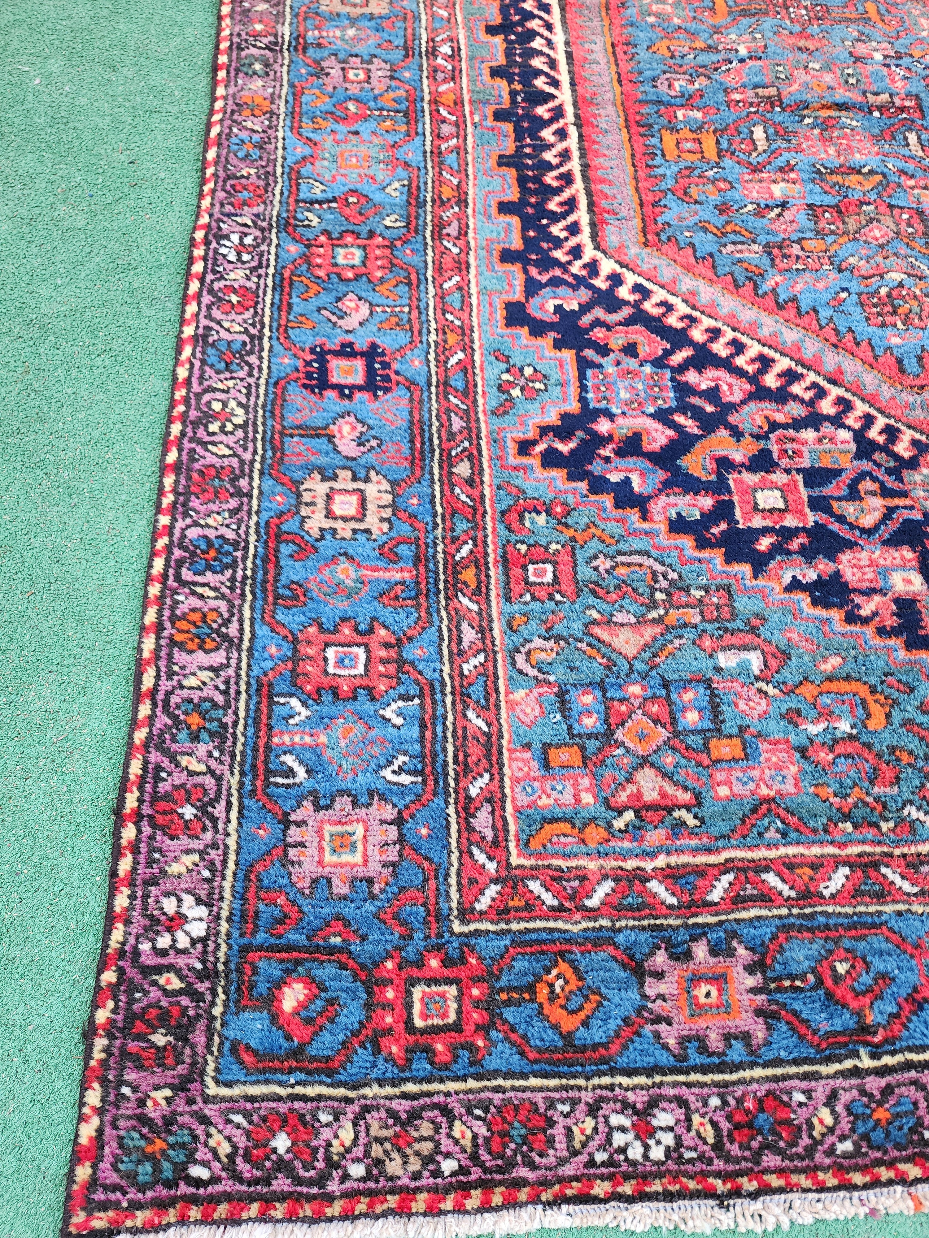 vintage Anatolian Wool Area Rug — pattern close-up